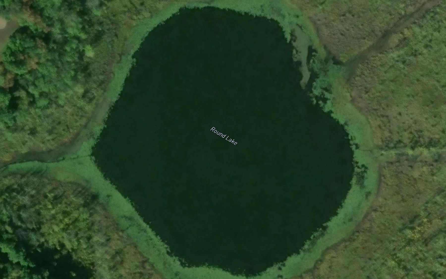 Satellite map of the Round Lake