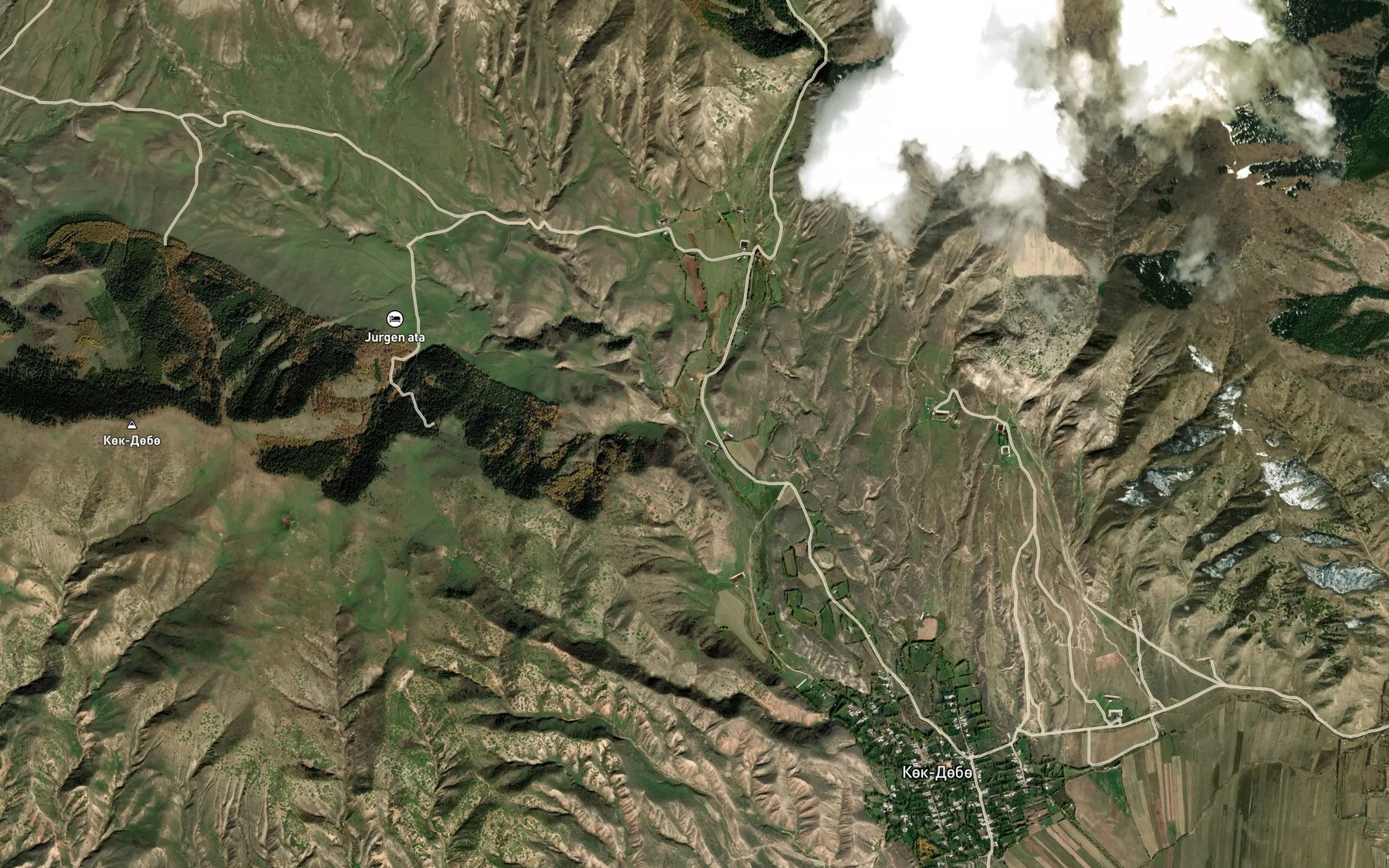 Satellite map of the Tegermenty