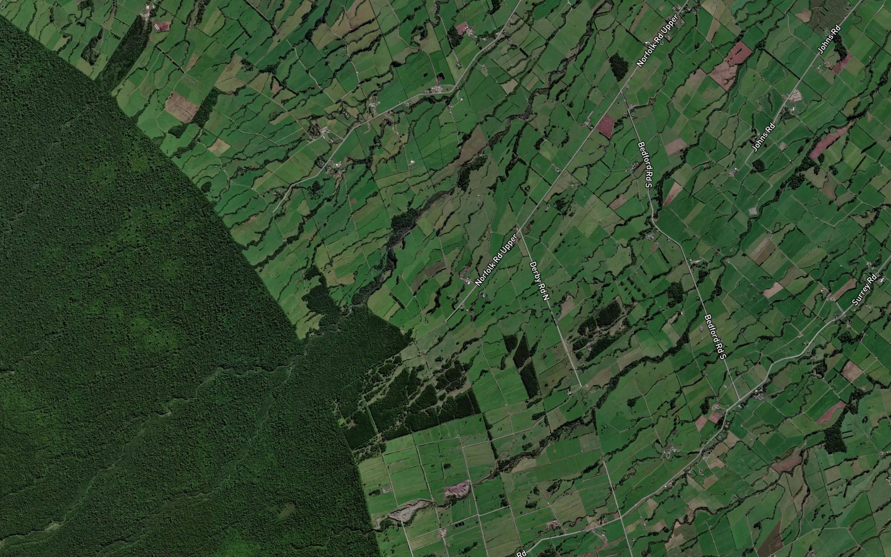 Satellite map of the Waitepuke Stream
