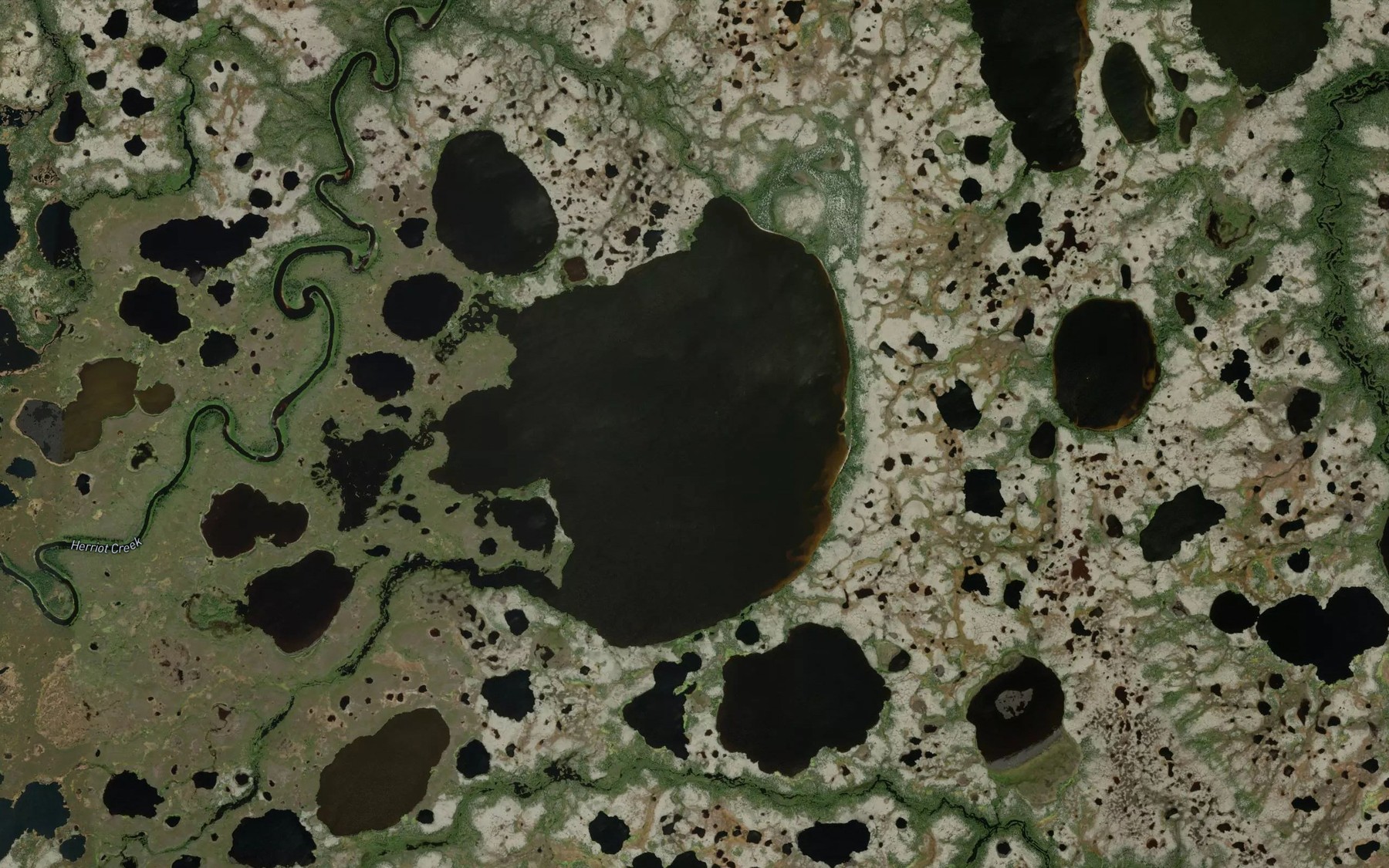 Satellite map of the MacIver Lake