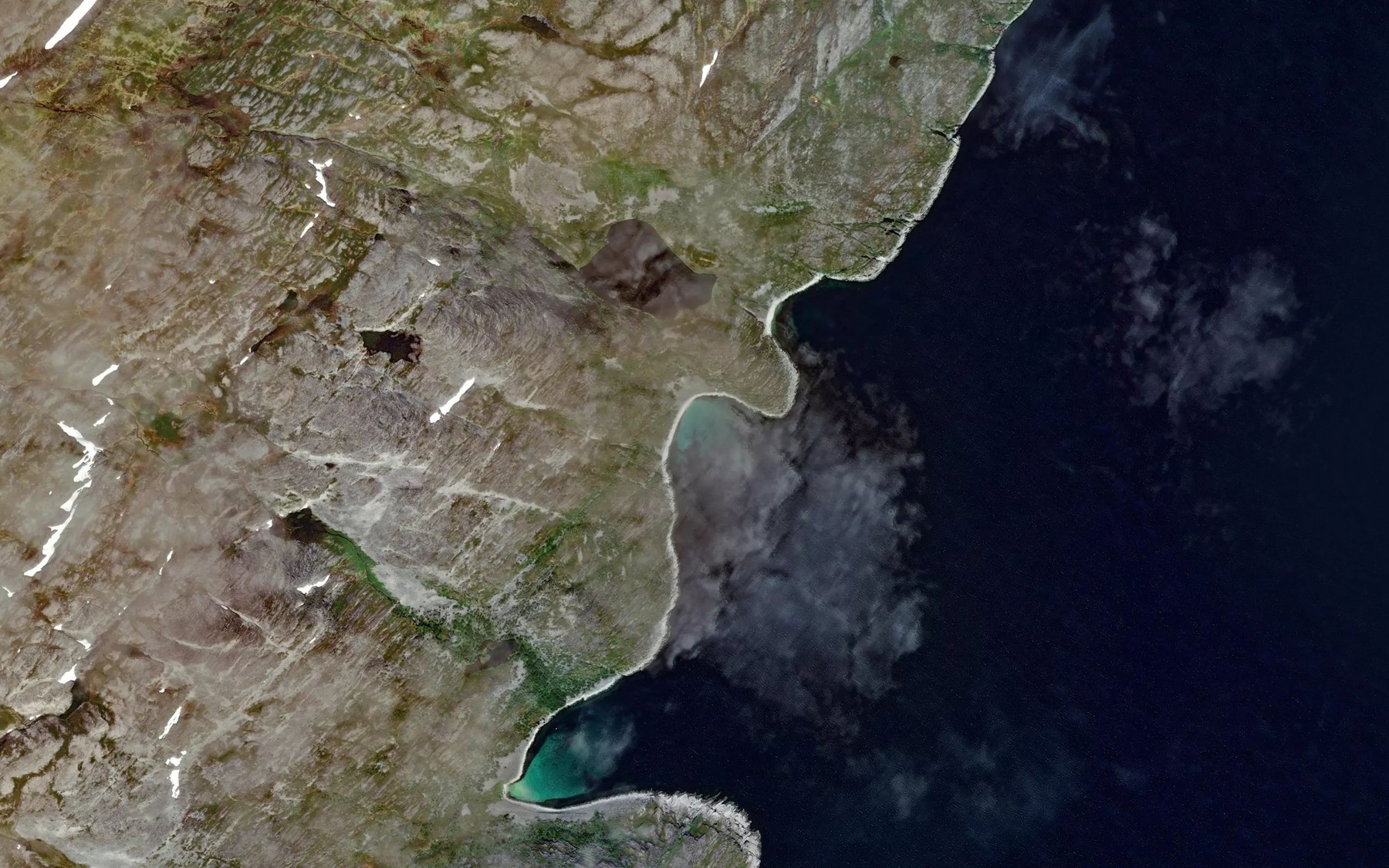 Satellite map of the Saltjernvika,in