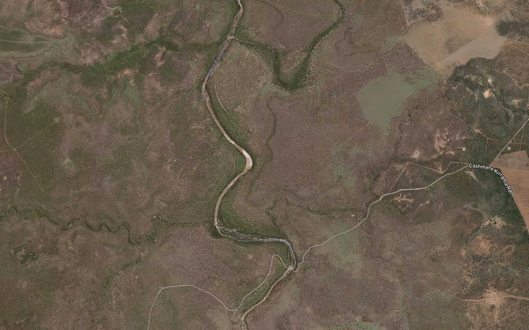 Satellite map of the Emma Creek