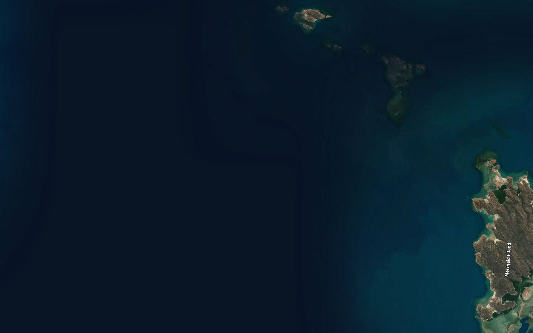 Satellite map of the Sunday Strait