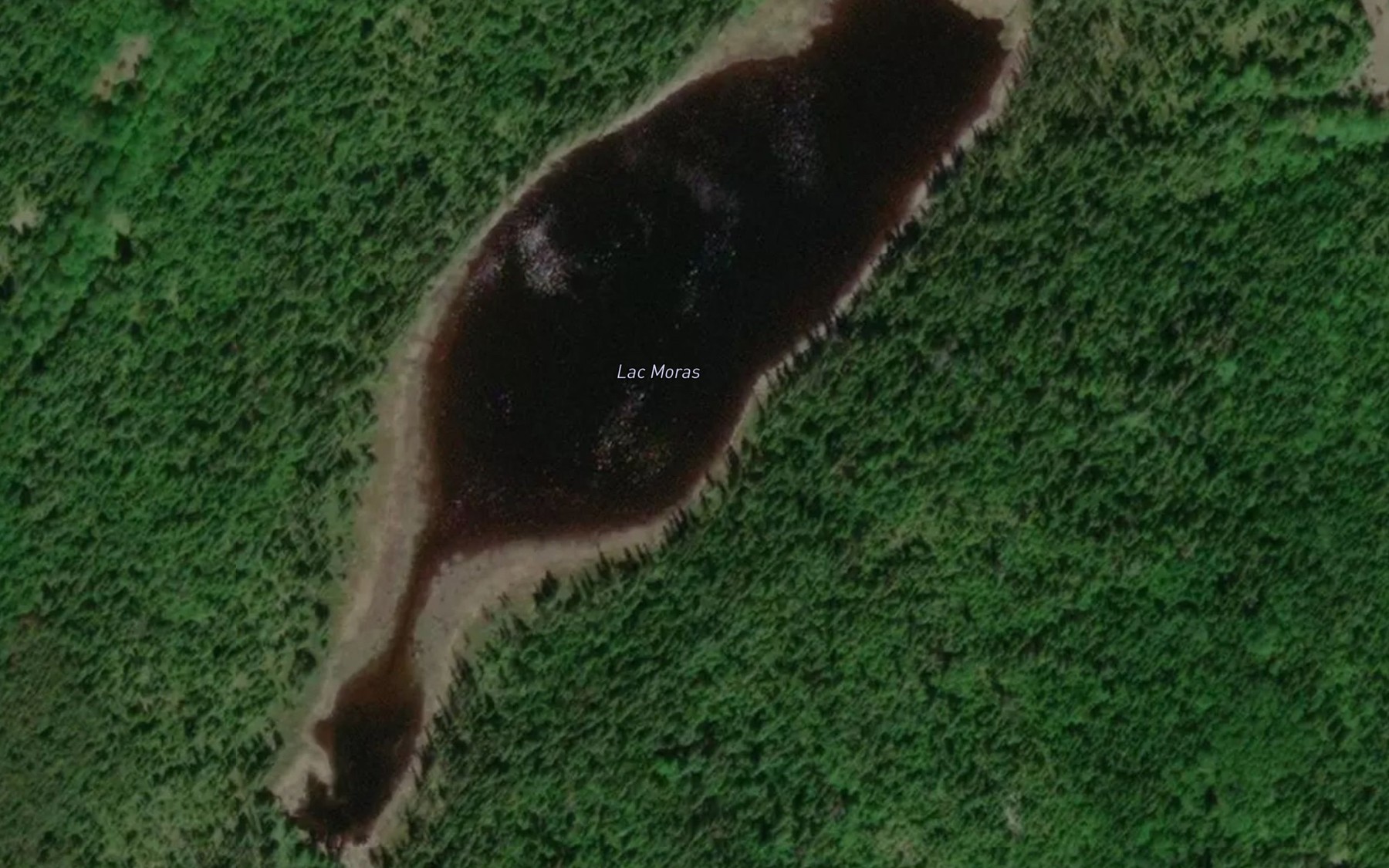 Satellite map of the Lac Moras