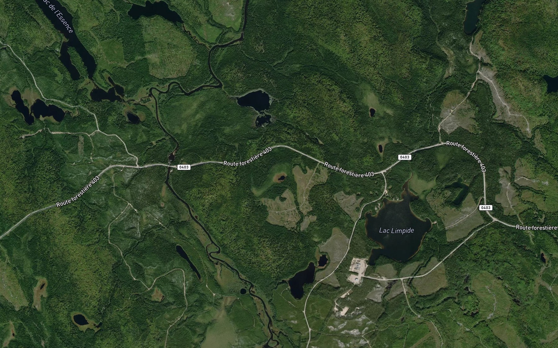 Satellite map of the Lac du Chaudronnet