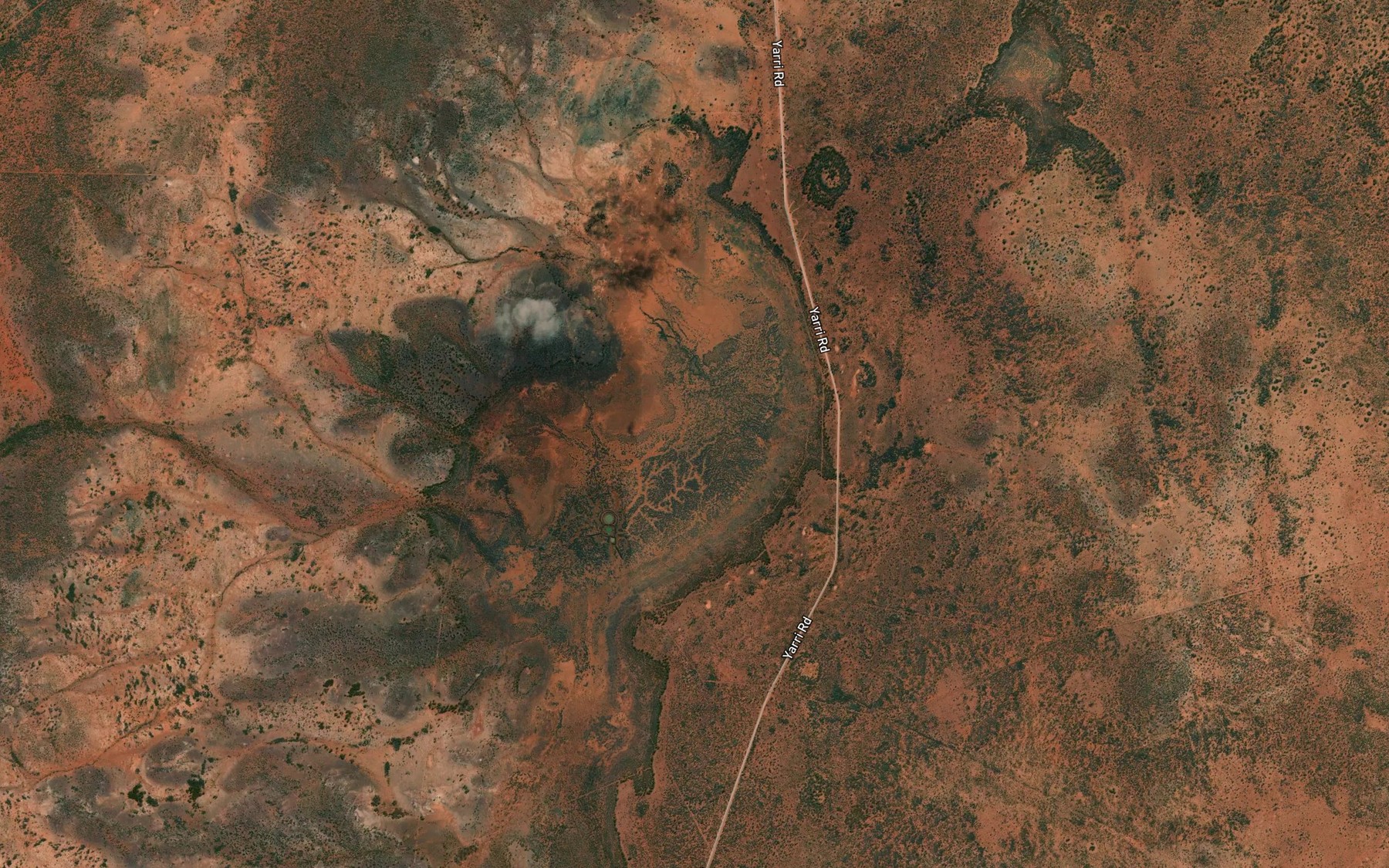 Satellite map of the Lake Emu