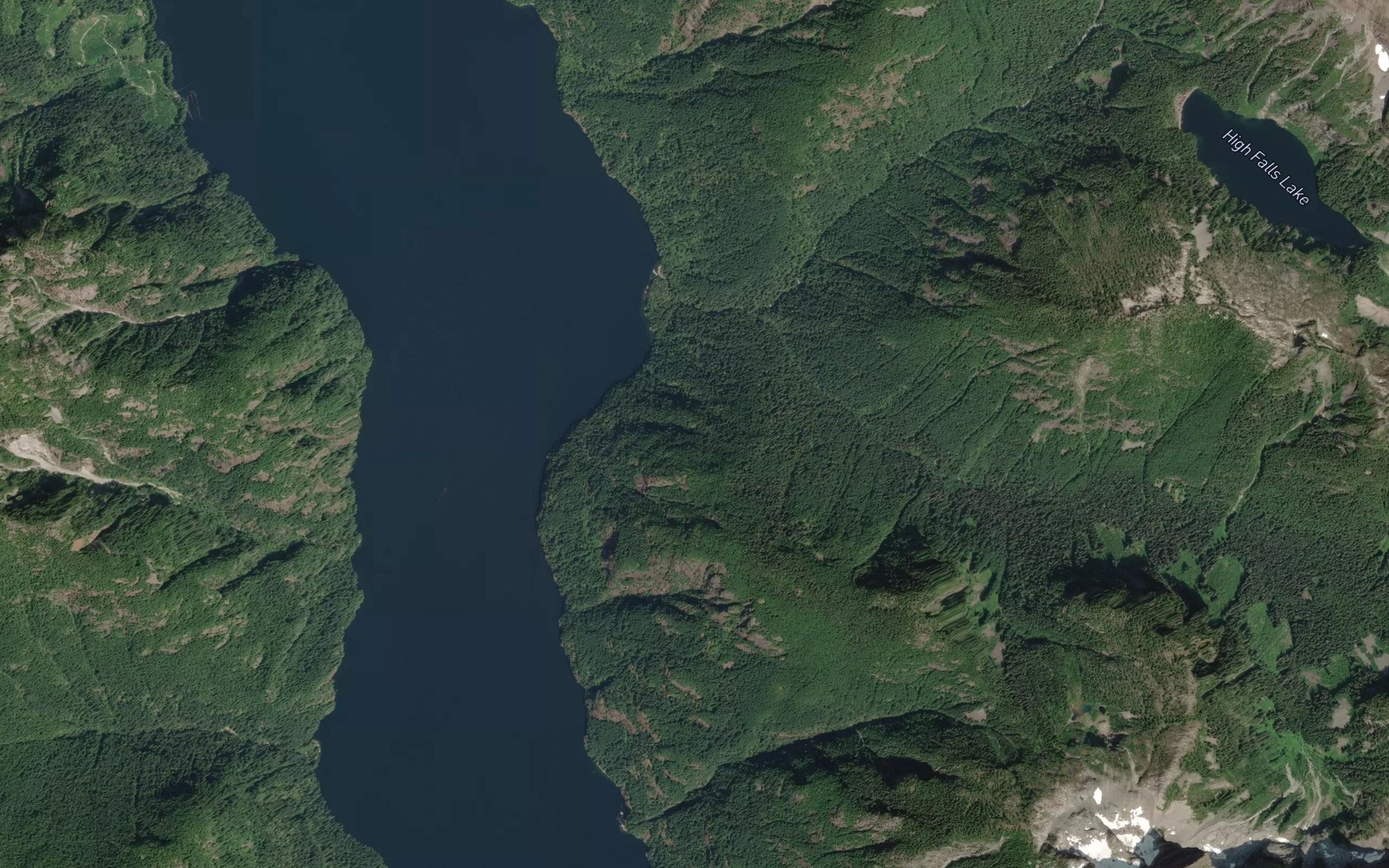 Satellite map of the McMillan Creek
