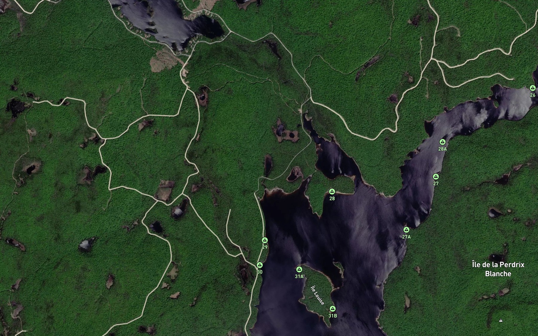 Satellite map of the Lac Jean