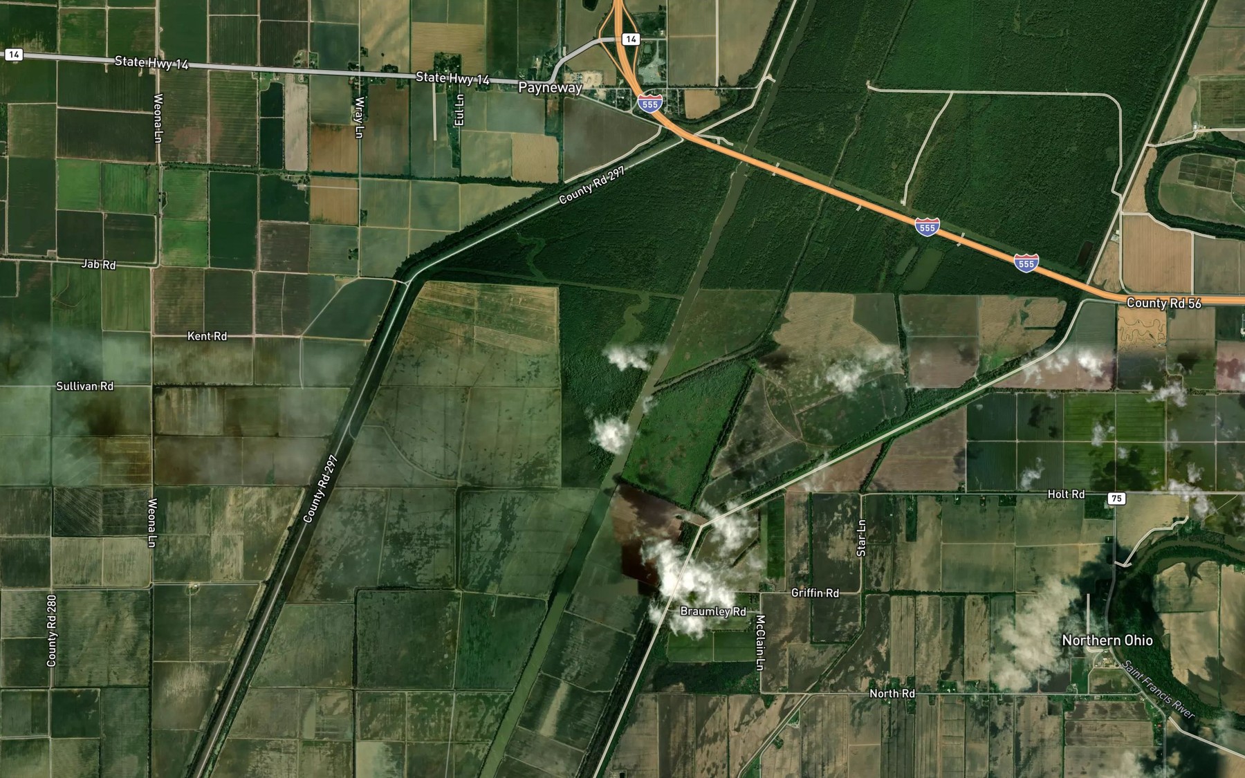 Satellite map of the Ditch Number 35
