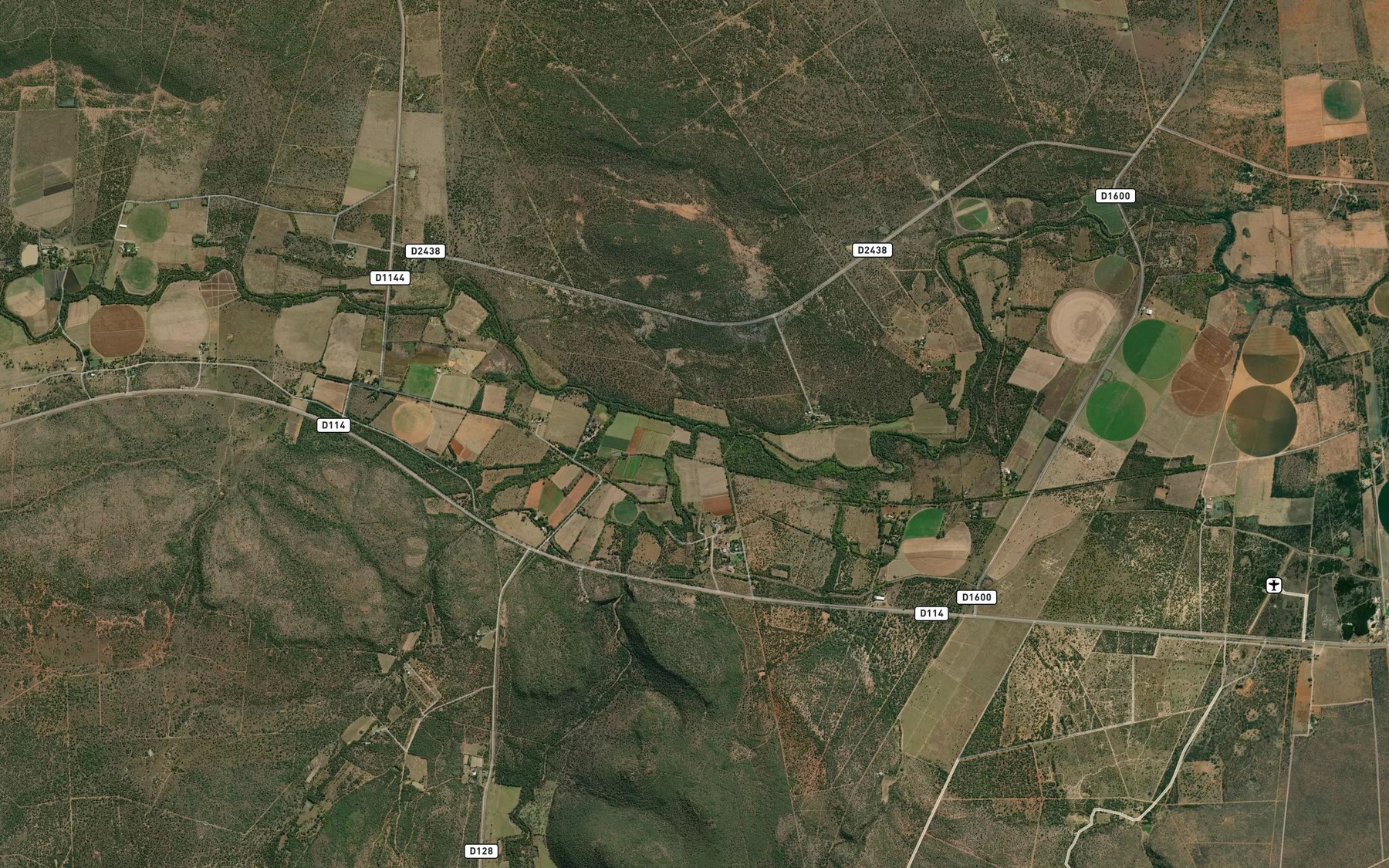 Satellite map of the Brakkloofspruit