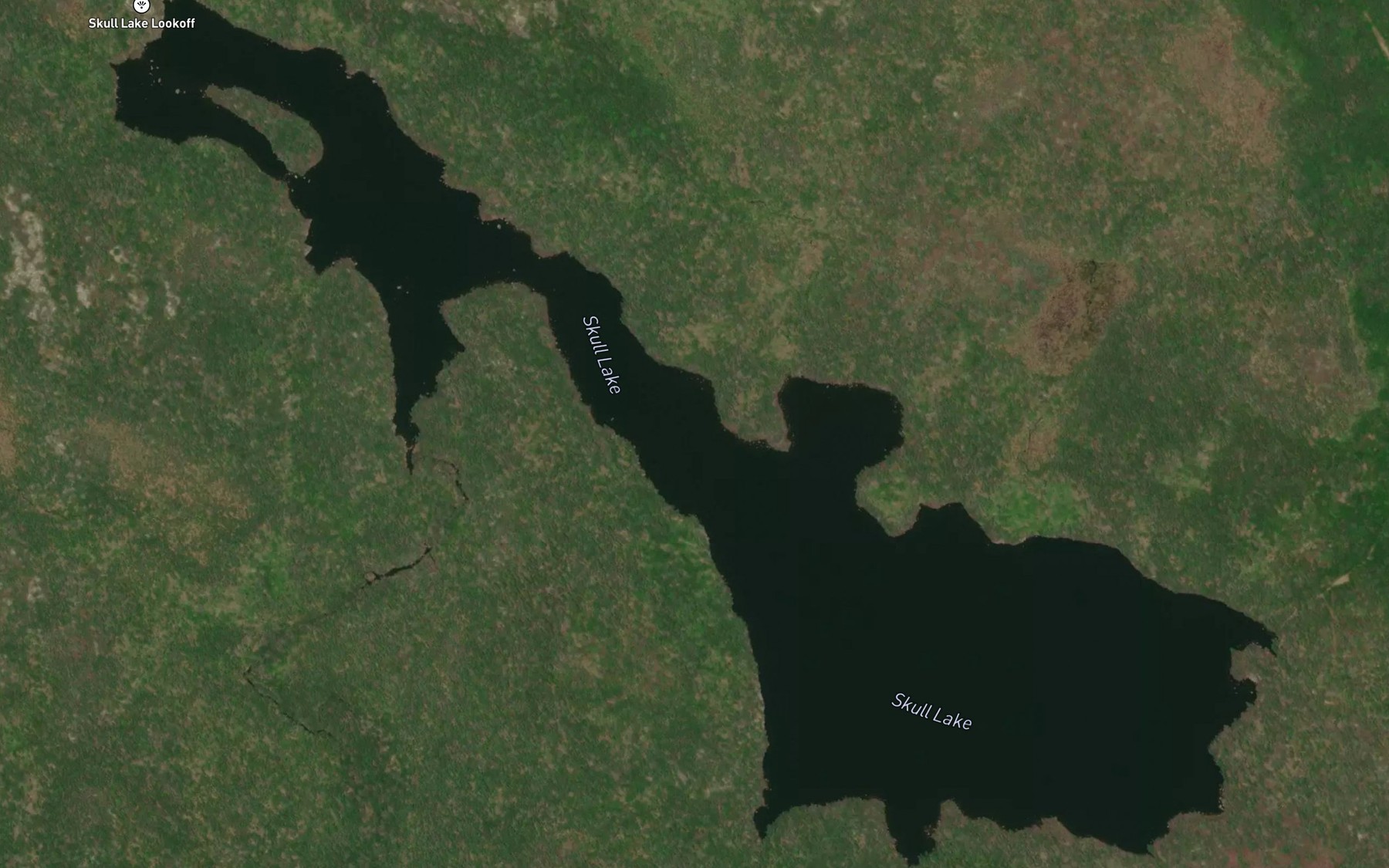 Satellite map of the Skull Lake