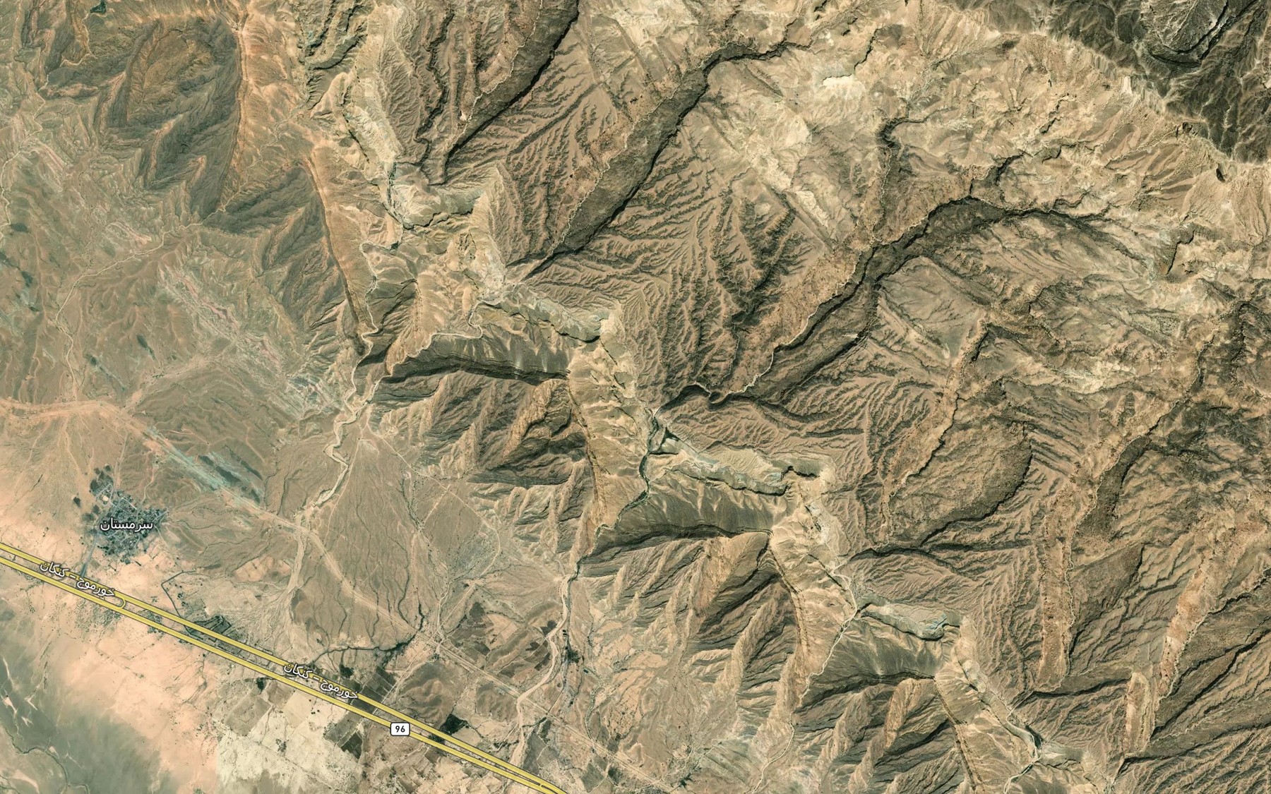Satellite map of the Cheshmeh-ye Dubin