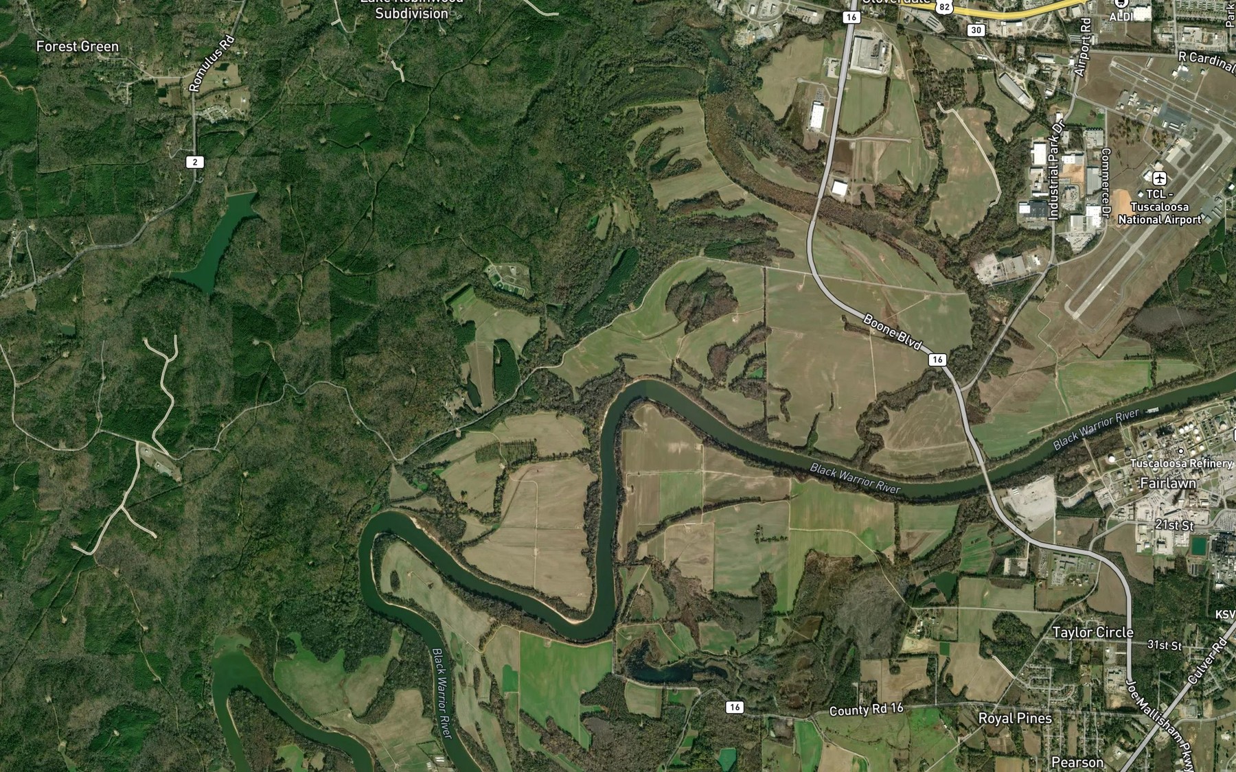 Satellite map of the Big Creek