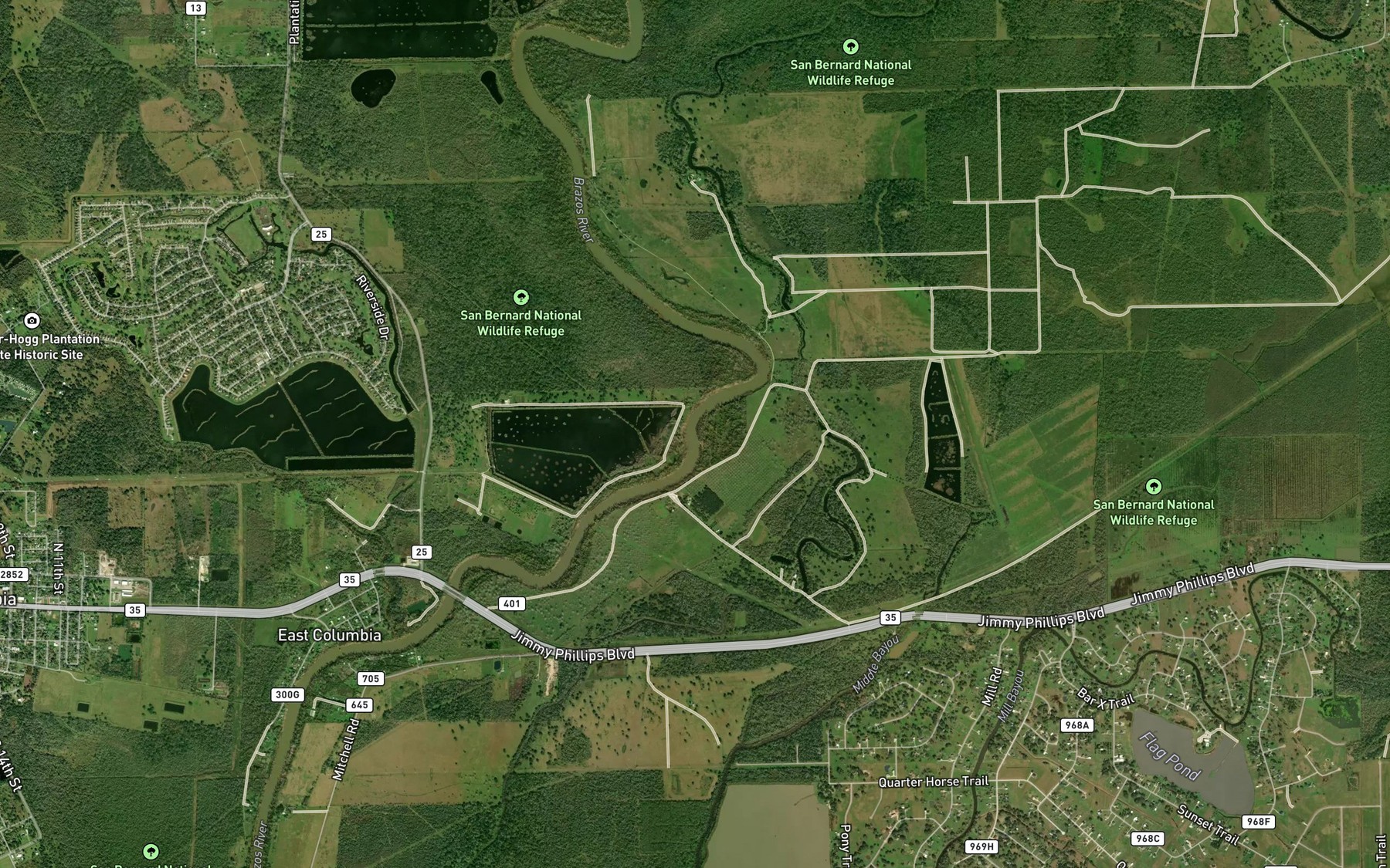 Satellite map of the Tenneco Lake Number 2