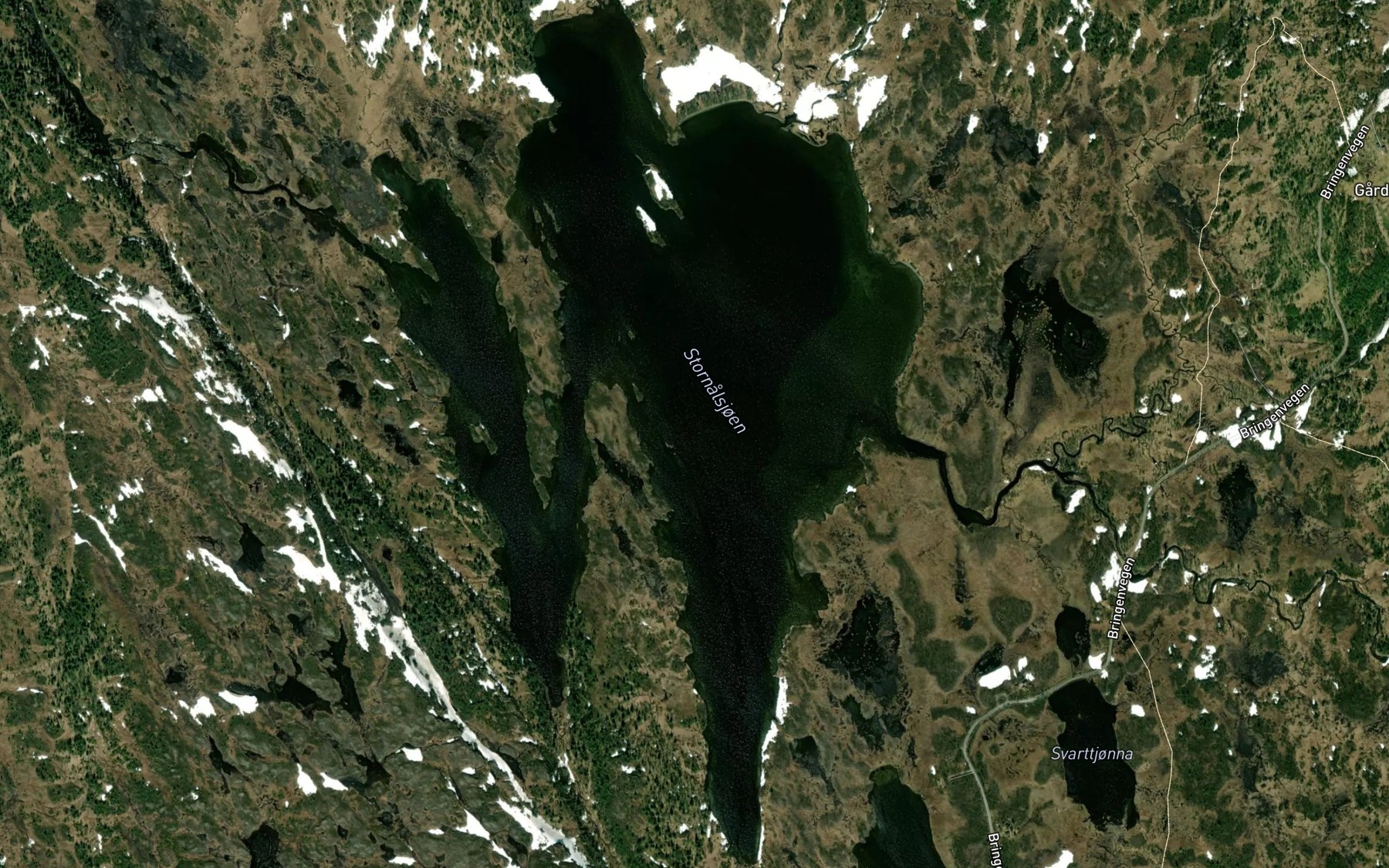 Satellite map of the Store Nalsjoen