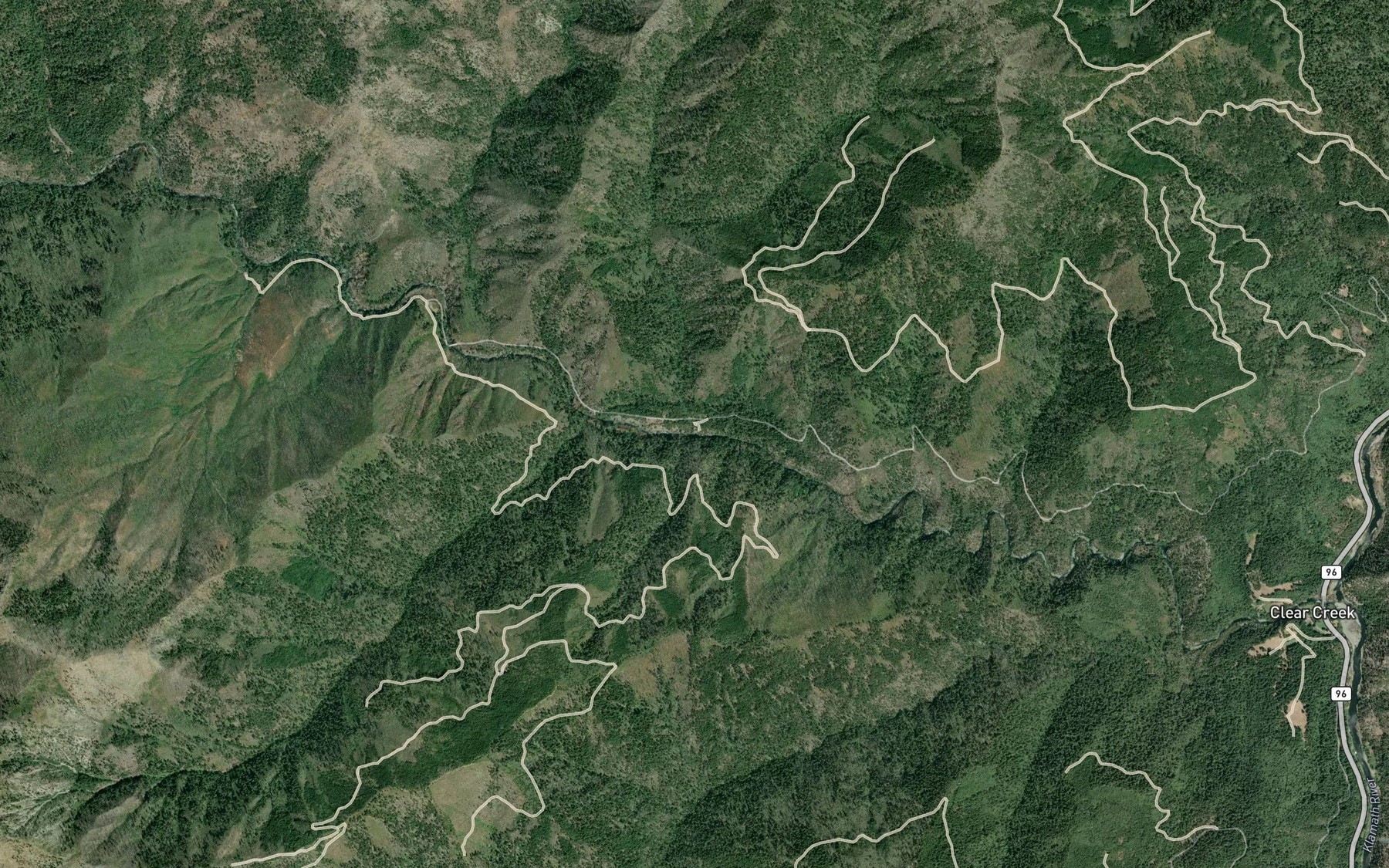 Satellite map of the Fourmile Creek