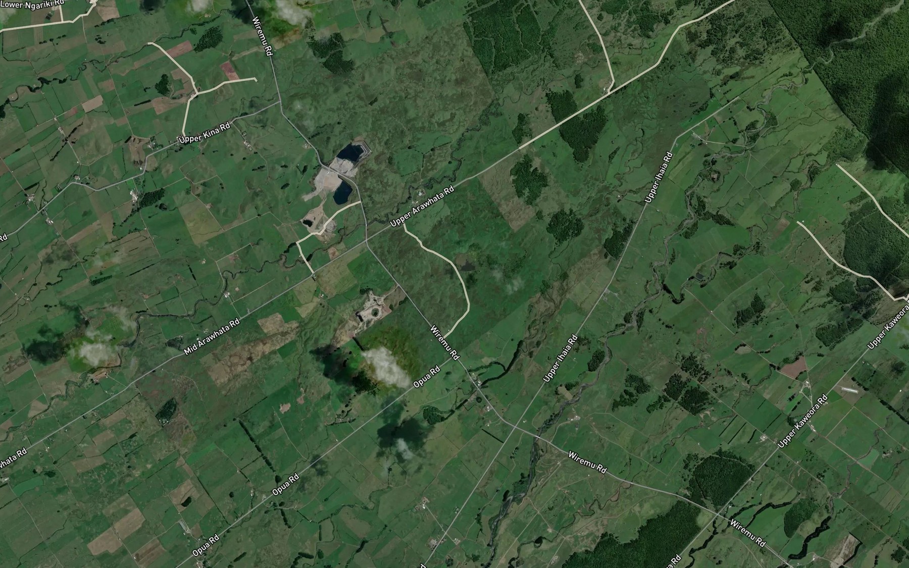 Satellite map of the Otahi Stream