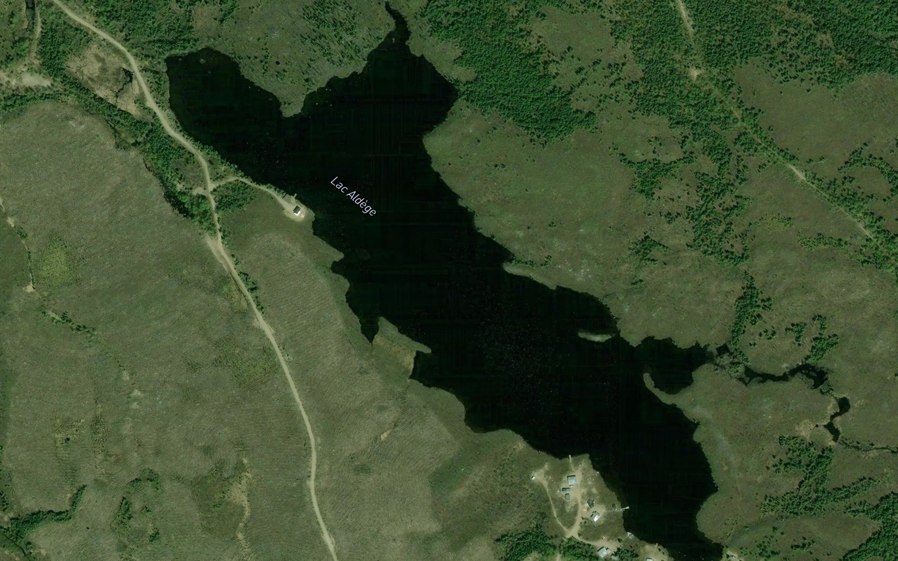 Satellite map of the Lac Aldege