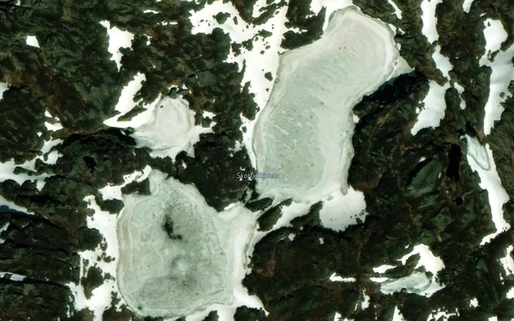 Satellite map of the Skorfjelltjonna