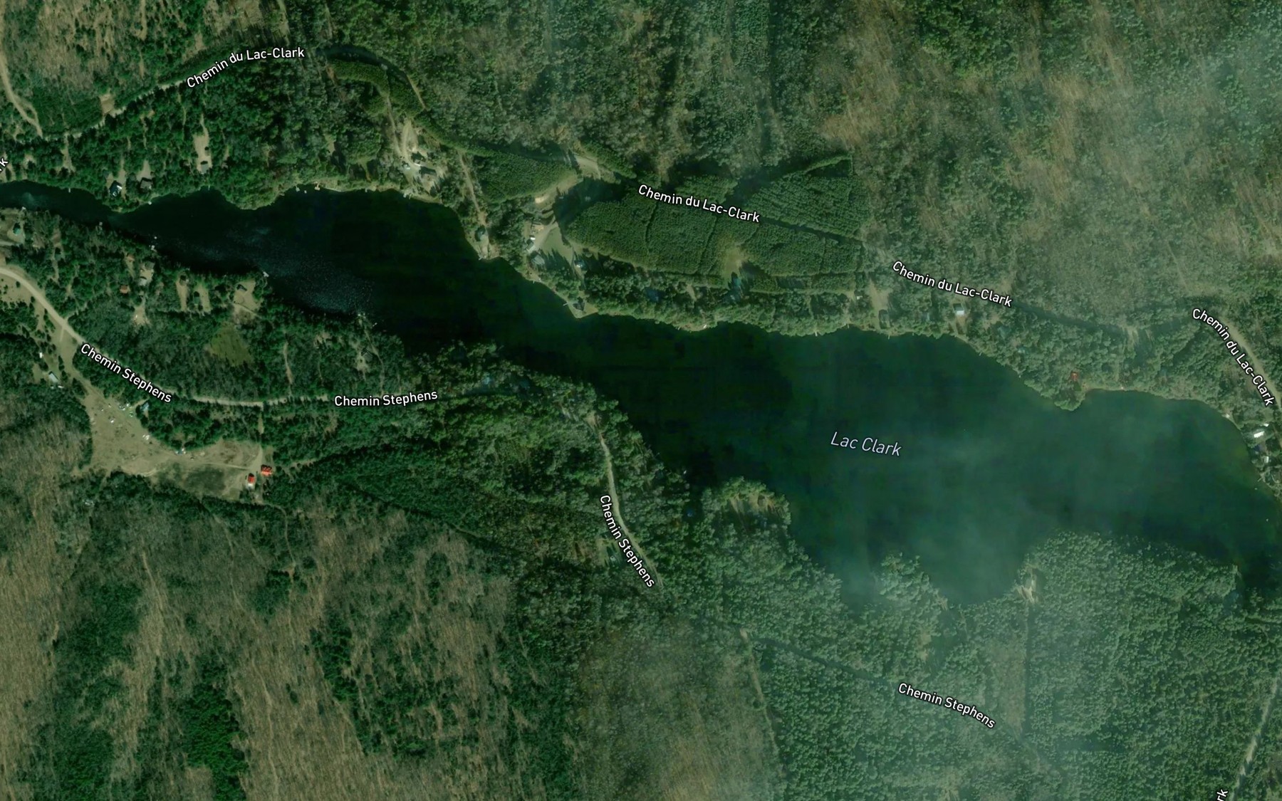Satellite map of the Lac Clark