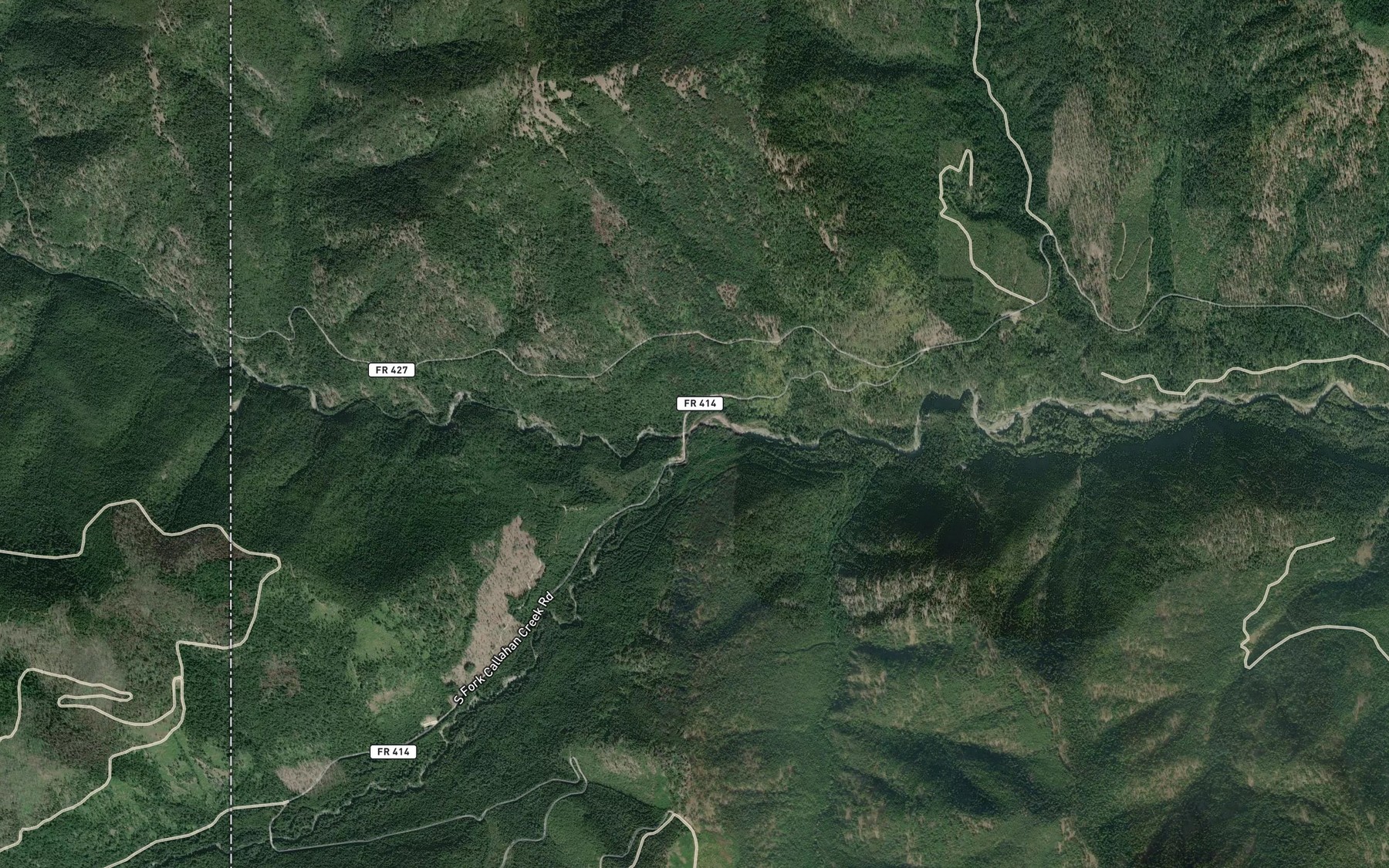 Satellite map of the North Callahan Creek