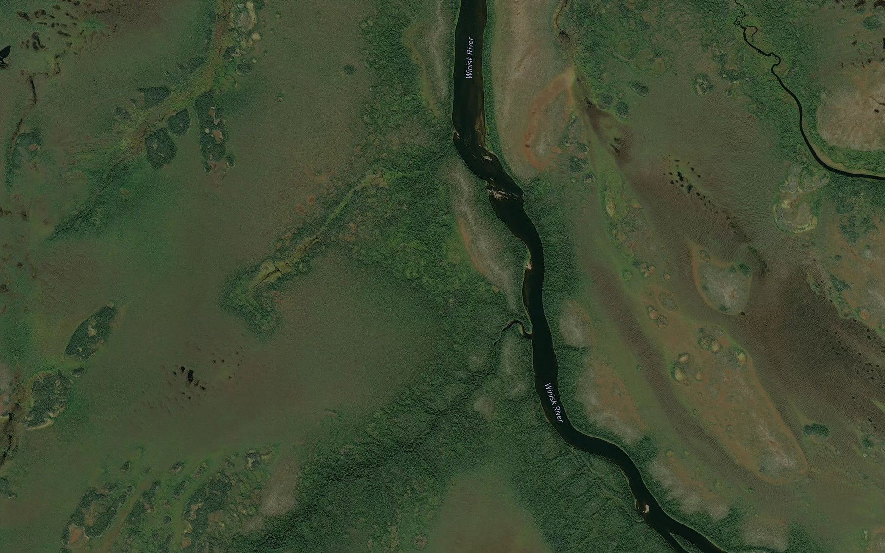 Satellite map of the Gneiss Rapids
