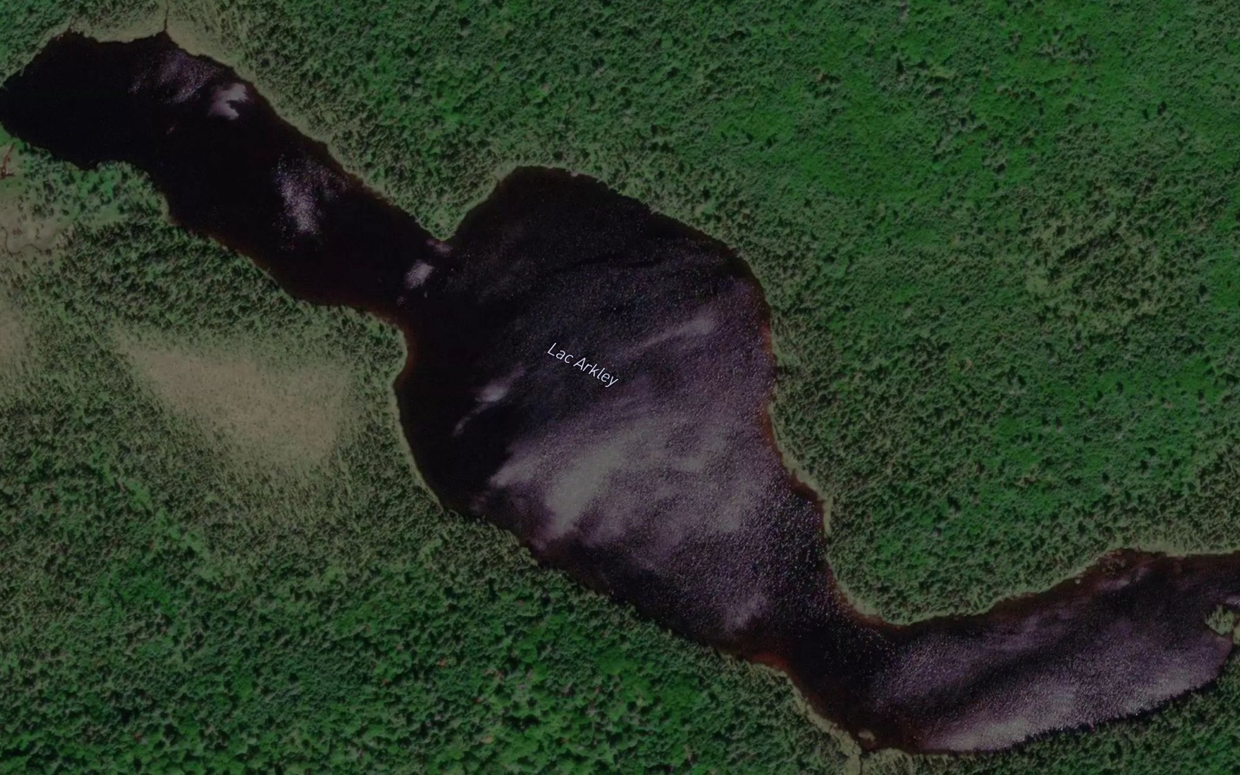 Satellite map of the Lac Arkley