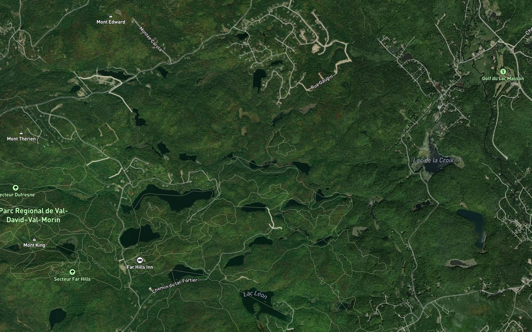 Satellite map of the Lac Fortier