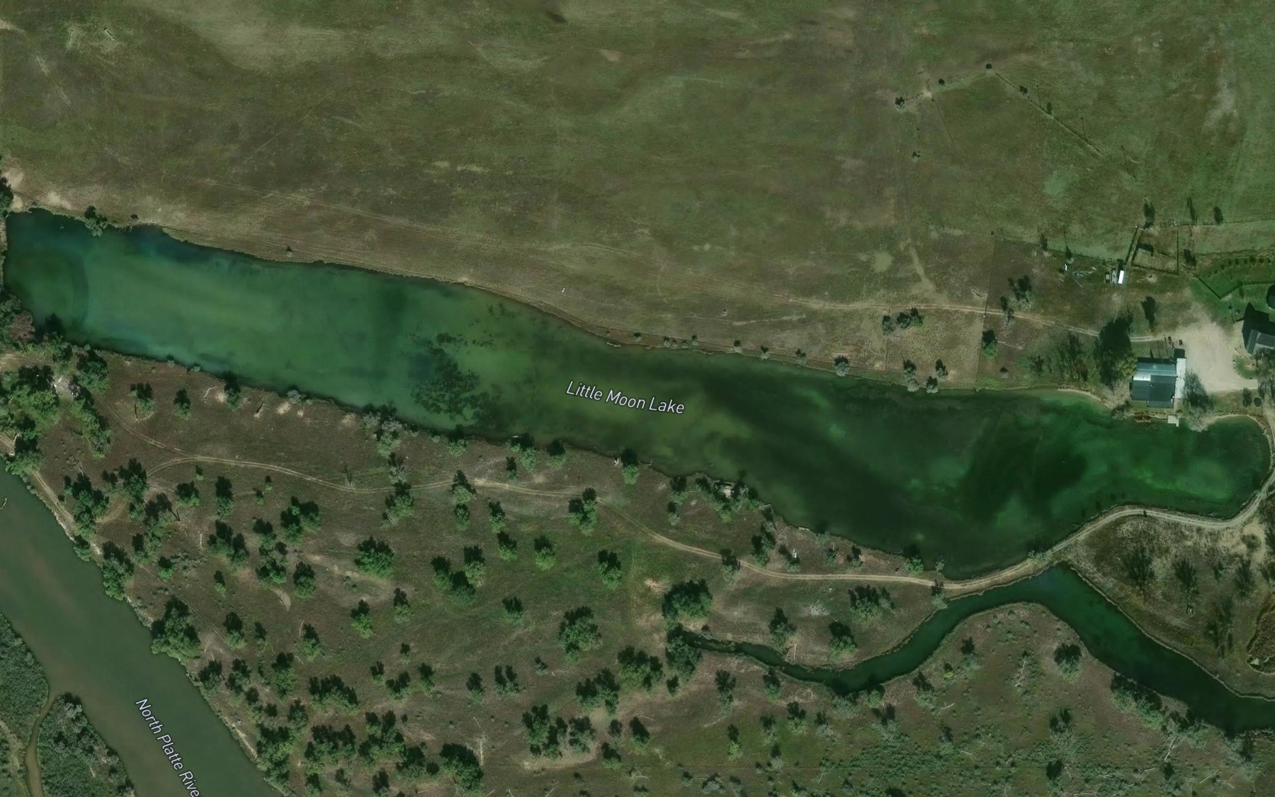 Satellite map of the Little Moon Lake
