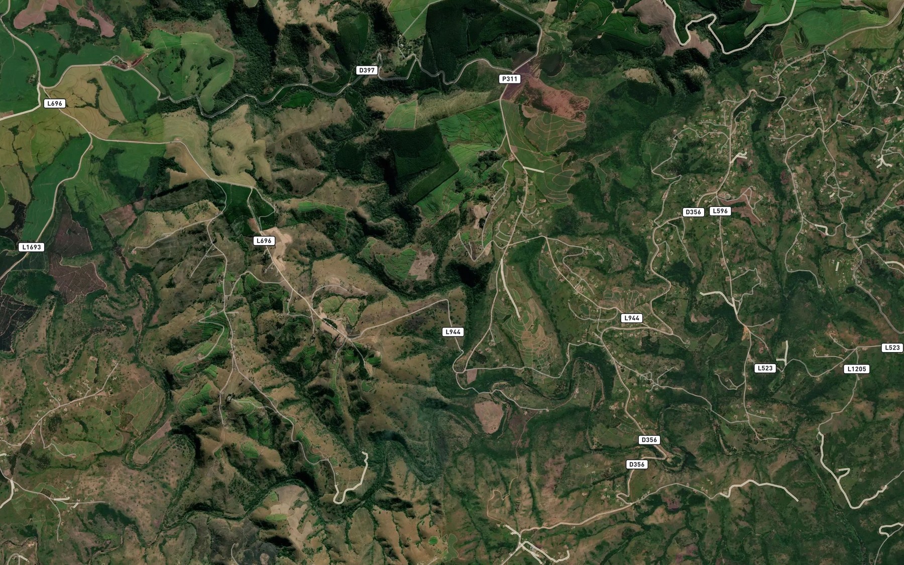 Satellite map of the Mkono