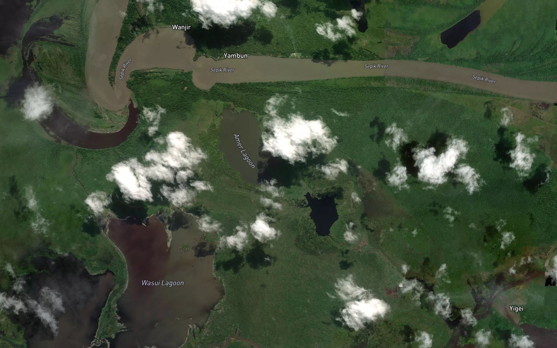 Satellite map of the Amer Lagoon