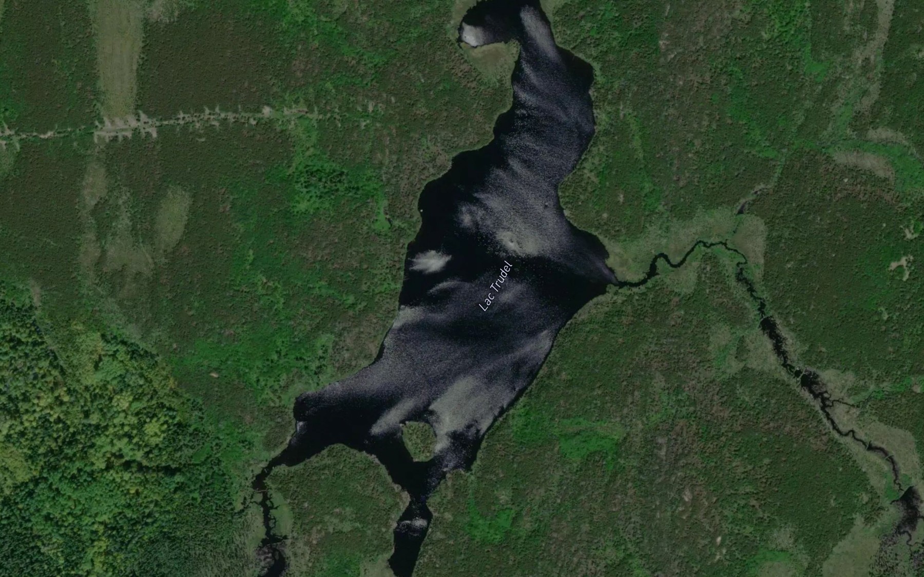 Satellite map of the Lac Trudel