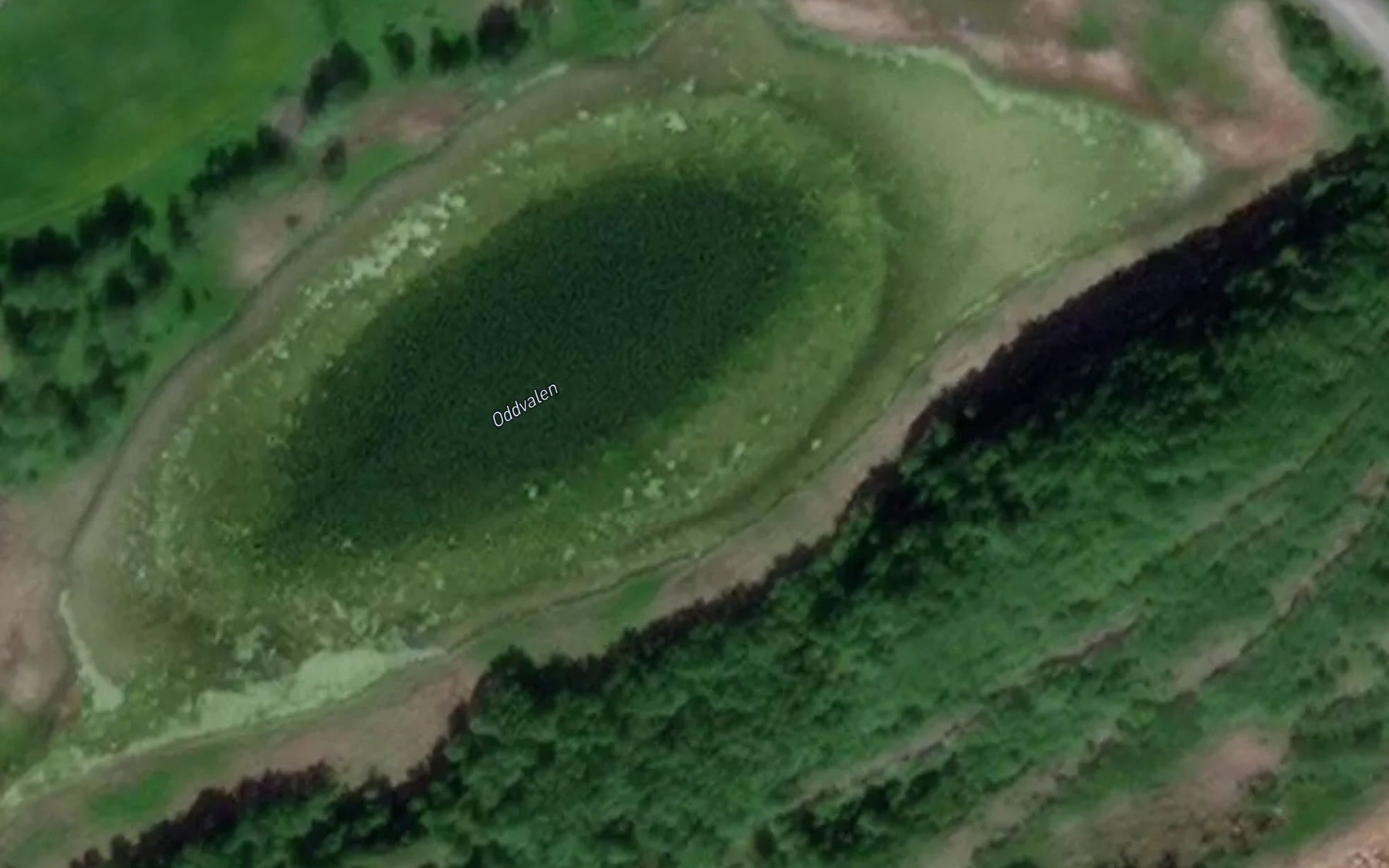 Satellite map of the Oddvalen