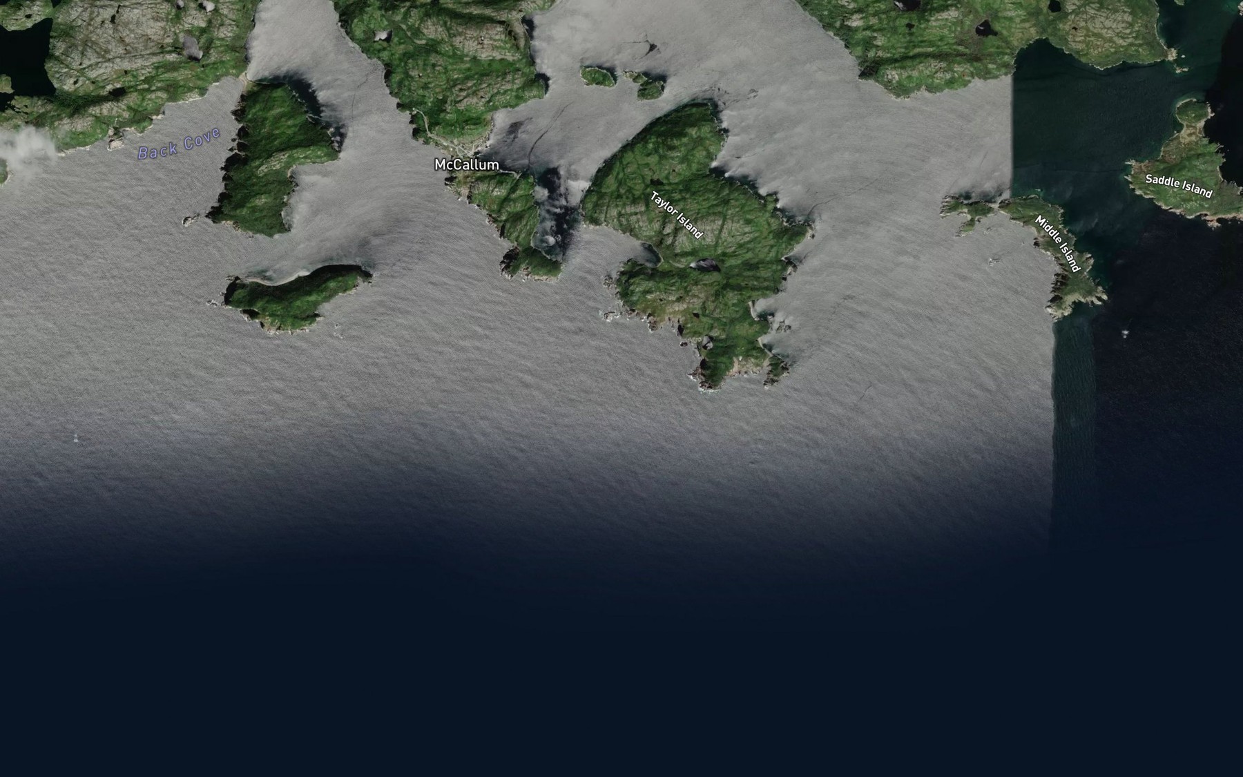 Satellite map of the Indian Cove