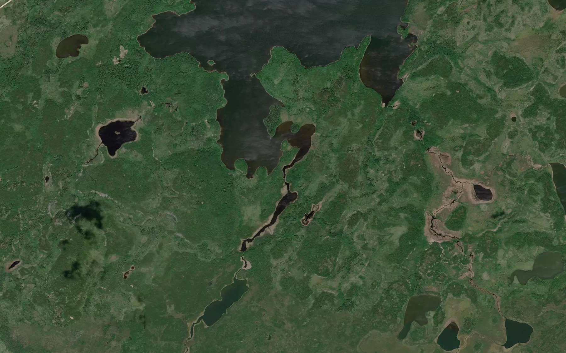 Satellite map of the Kapiskowuskwiatikos River