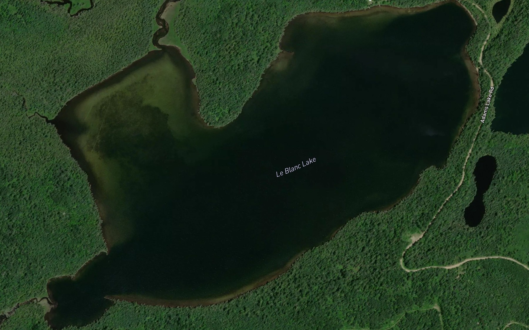 Satellite map of the Le Blanc Lake