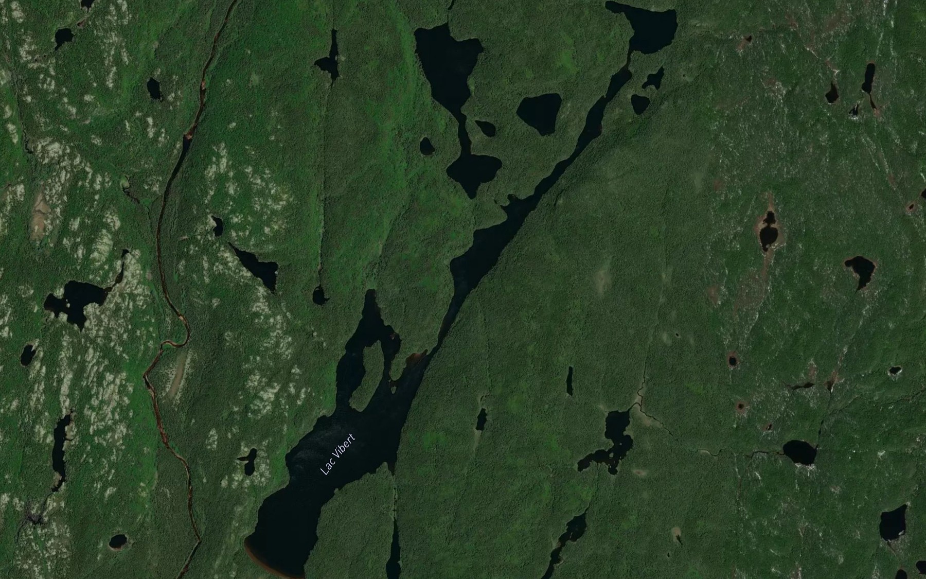 Satellite map of the Lac Vibert