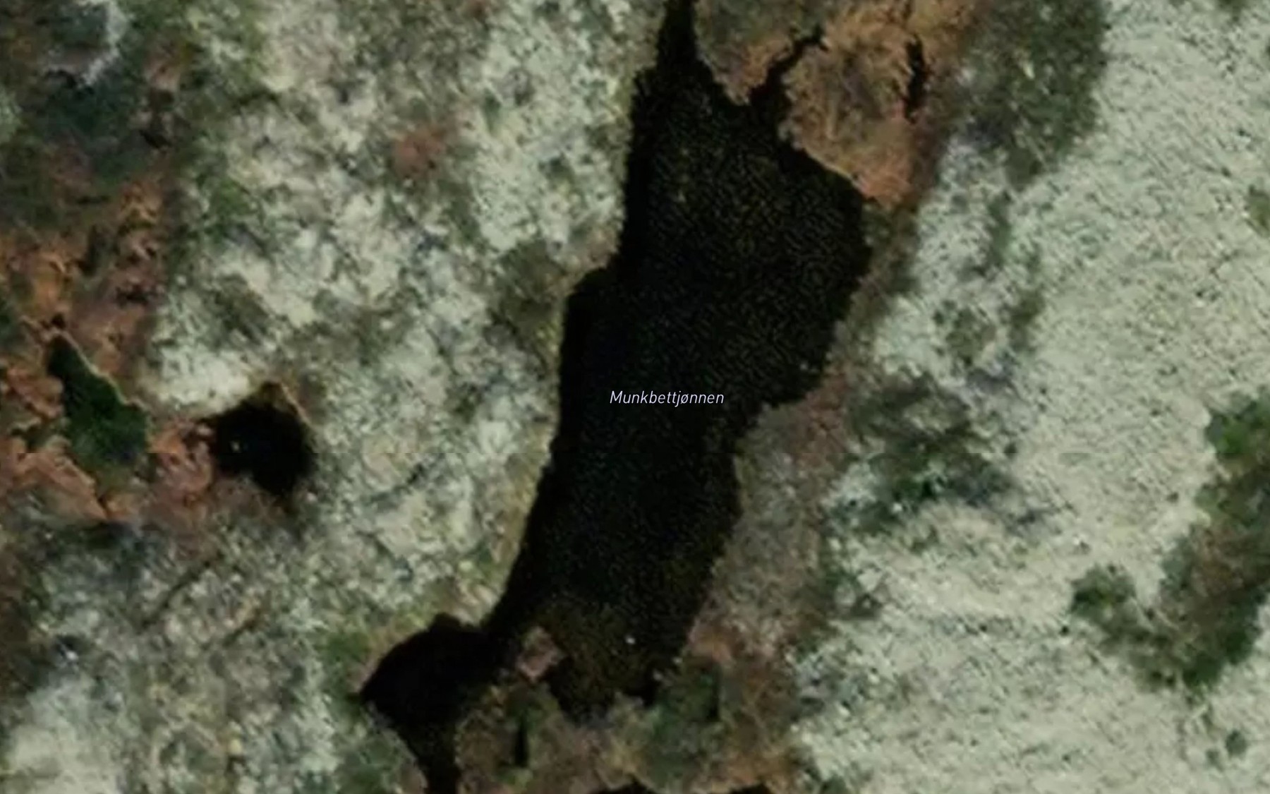 Satellite map of the Munkbettjornene