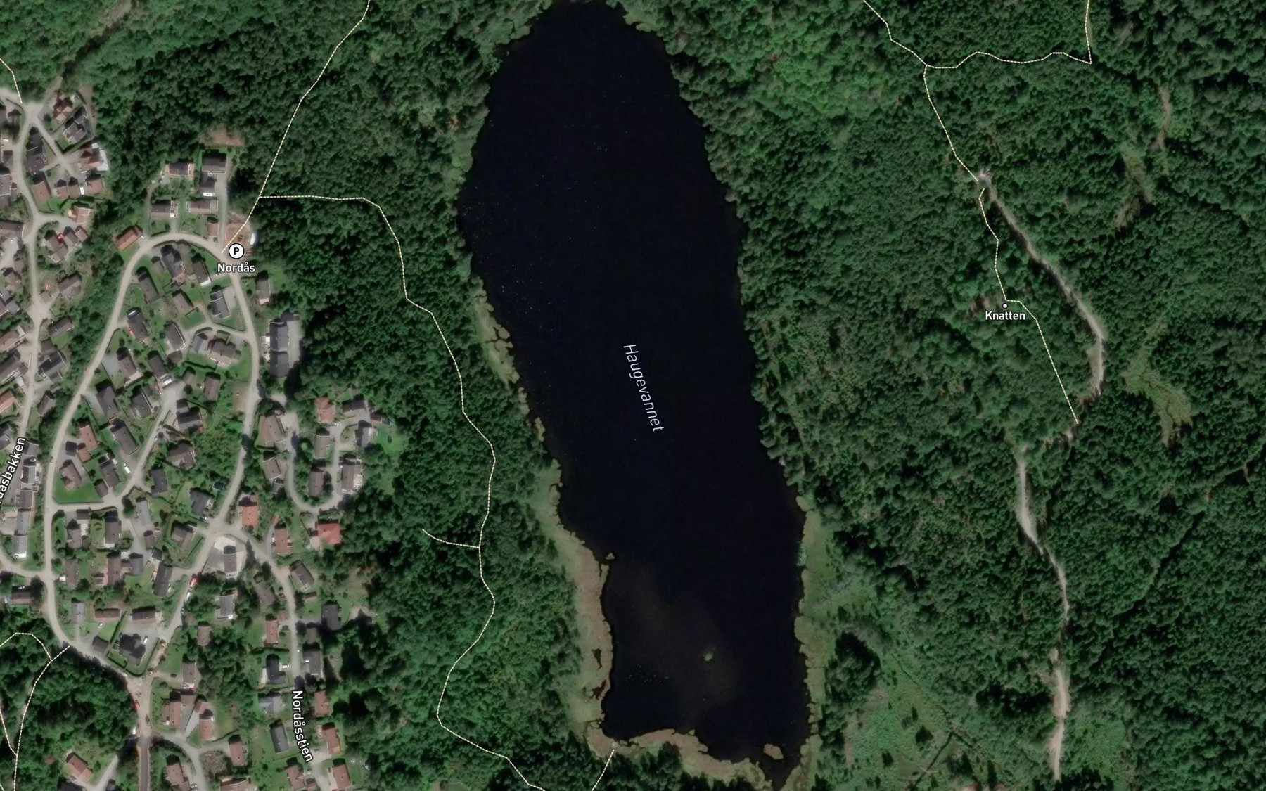 Satellite map of the Haugevannet