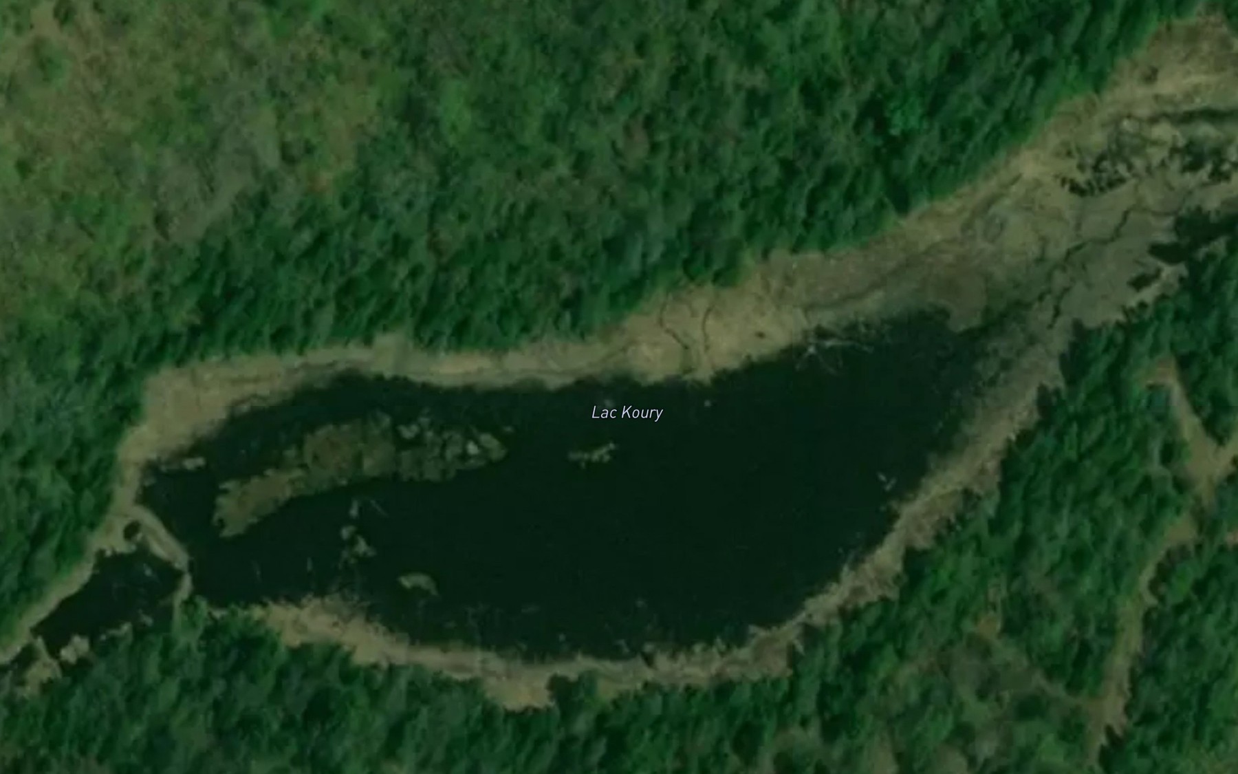Satellite map of the Lac Koury