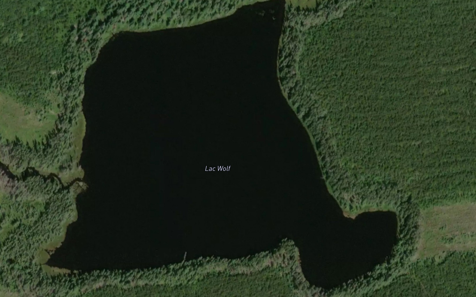 Satellite map of the Lac Wolf