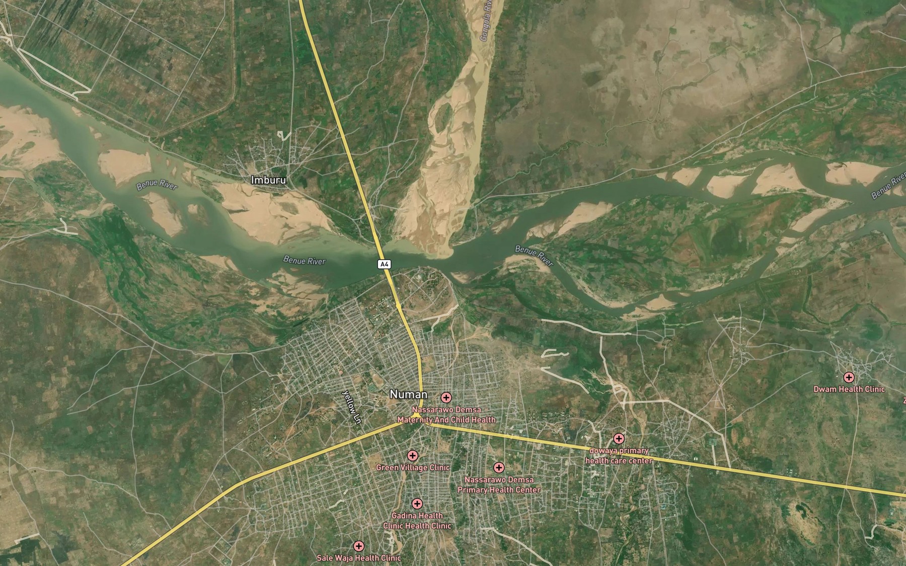 Satellite map of the Mayo Ndiyamginaji