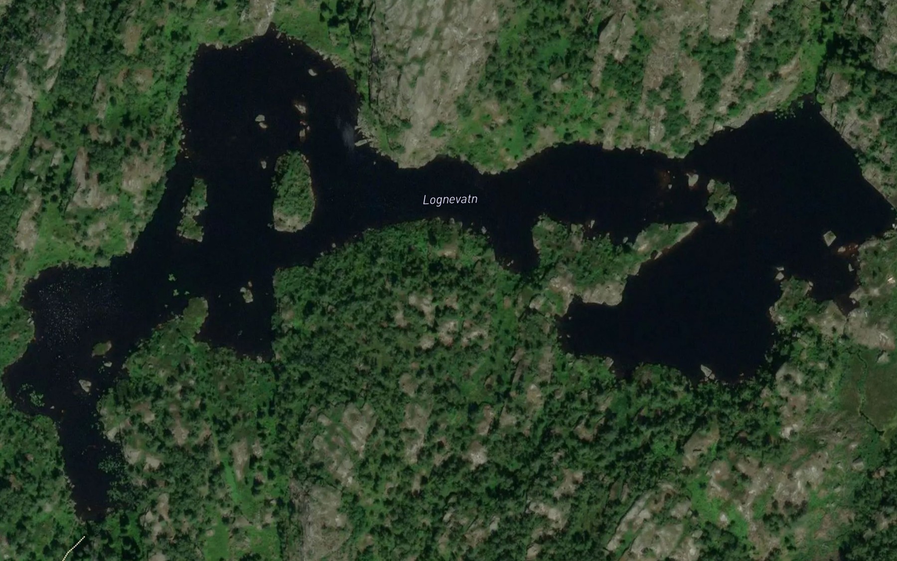 Satellite map of the Lognevatn