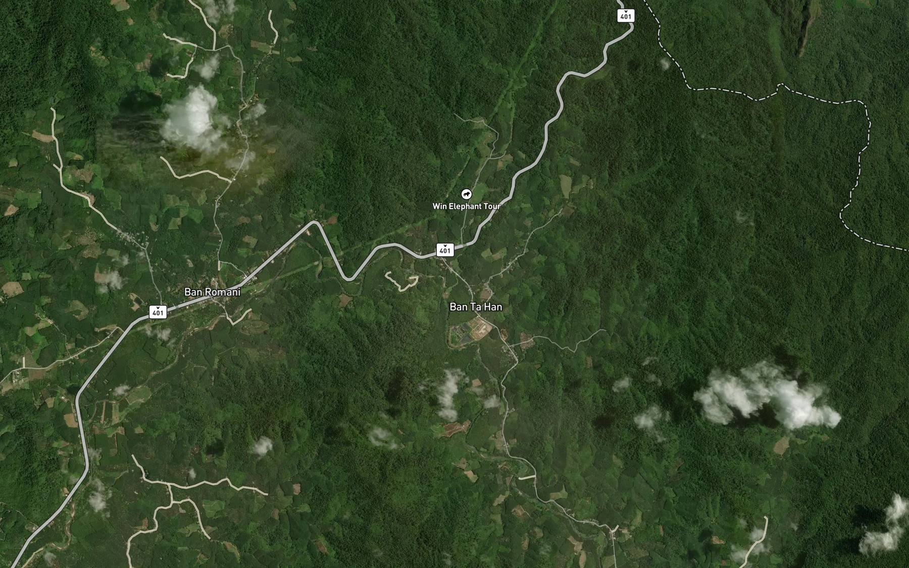 Satellite map of the Khlong Hin Lap