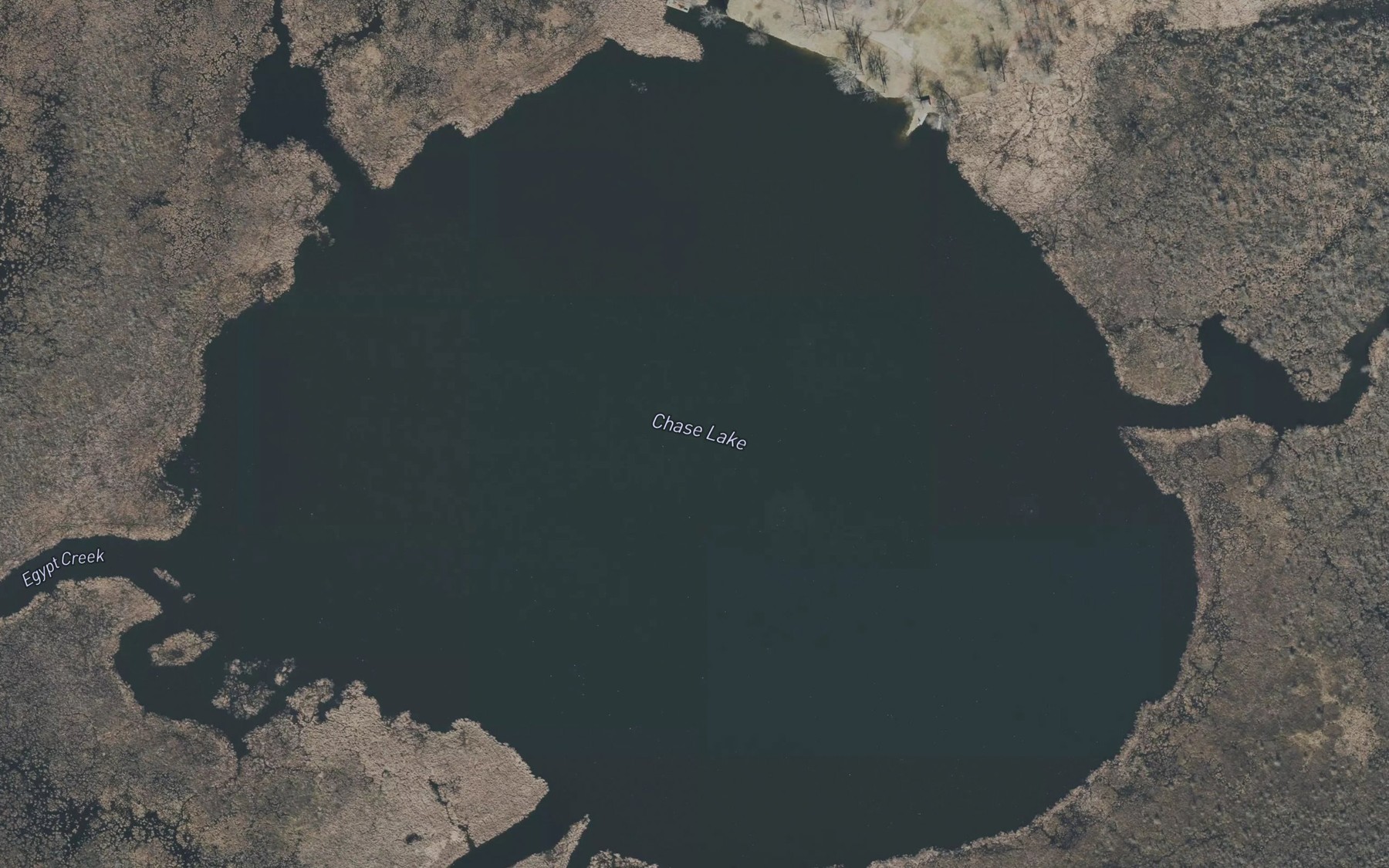 Satellite map of the Chase Lake