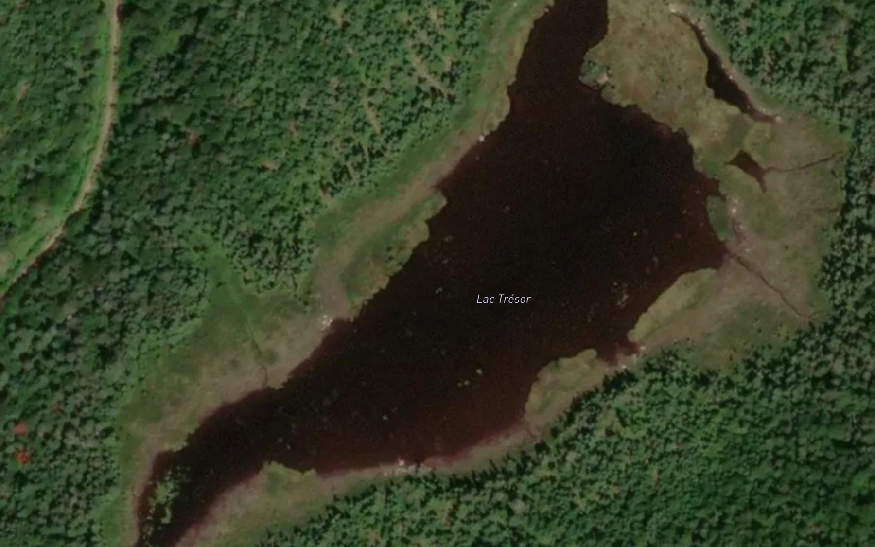 Satellite map of the Lac Tresor