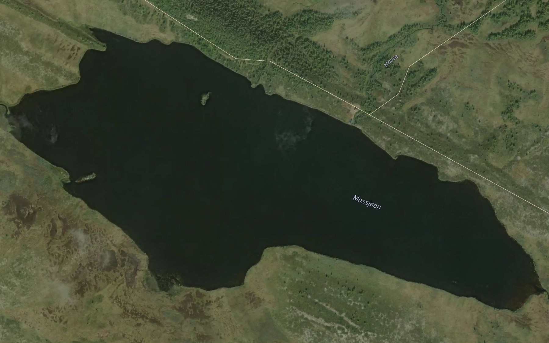 Satellite map of the Mossjoen