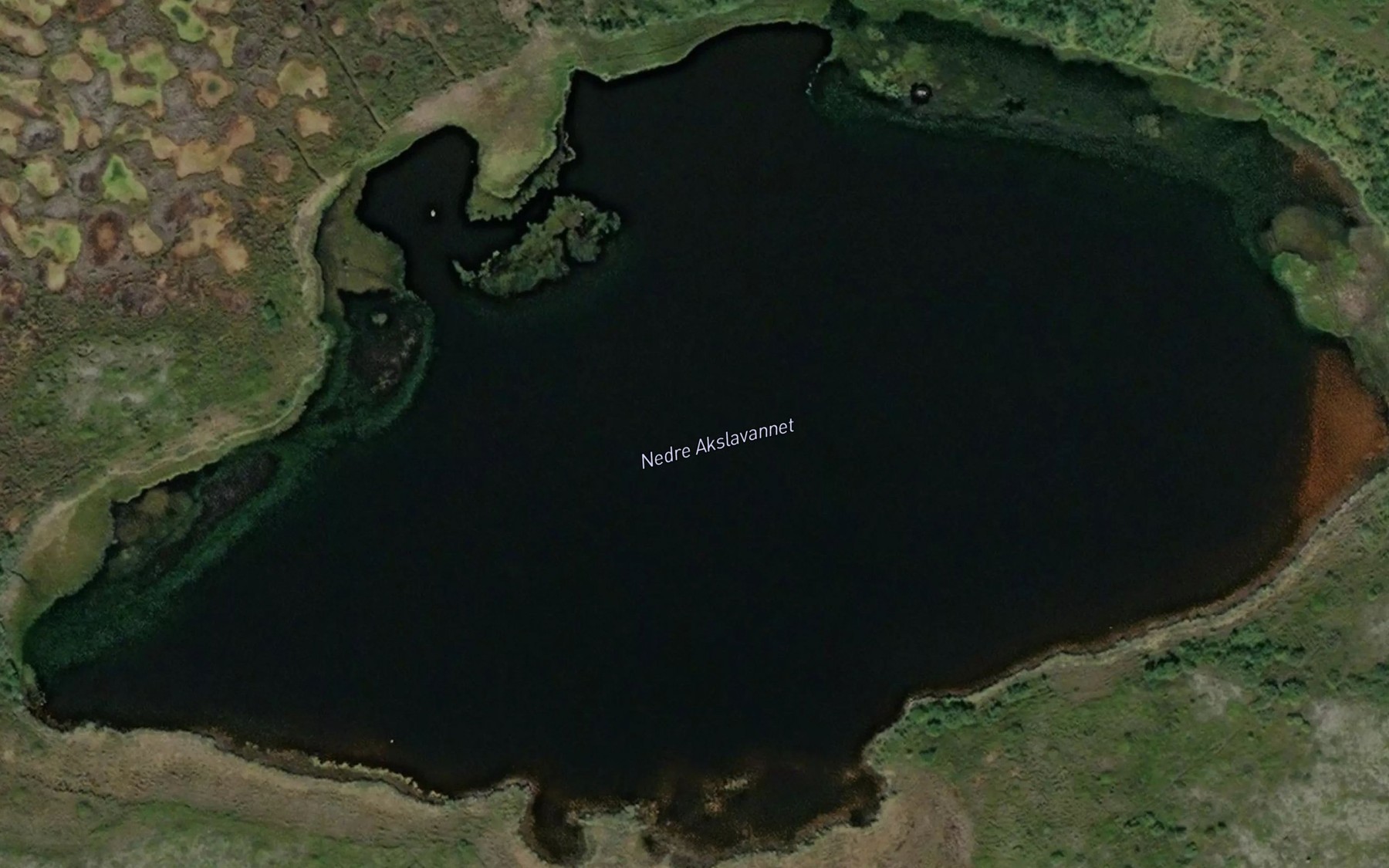 Satellite map of the Akslavatnet,nedre