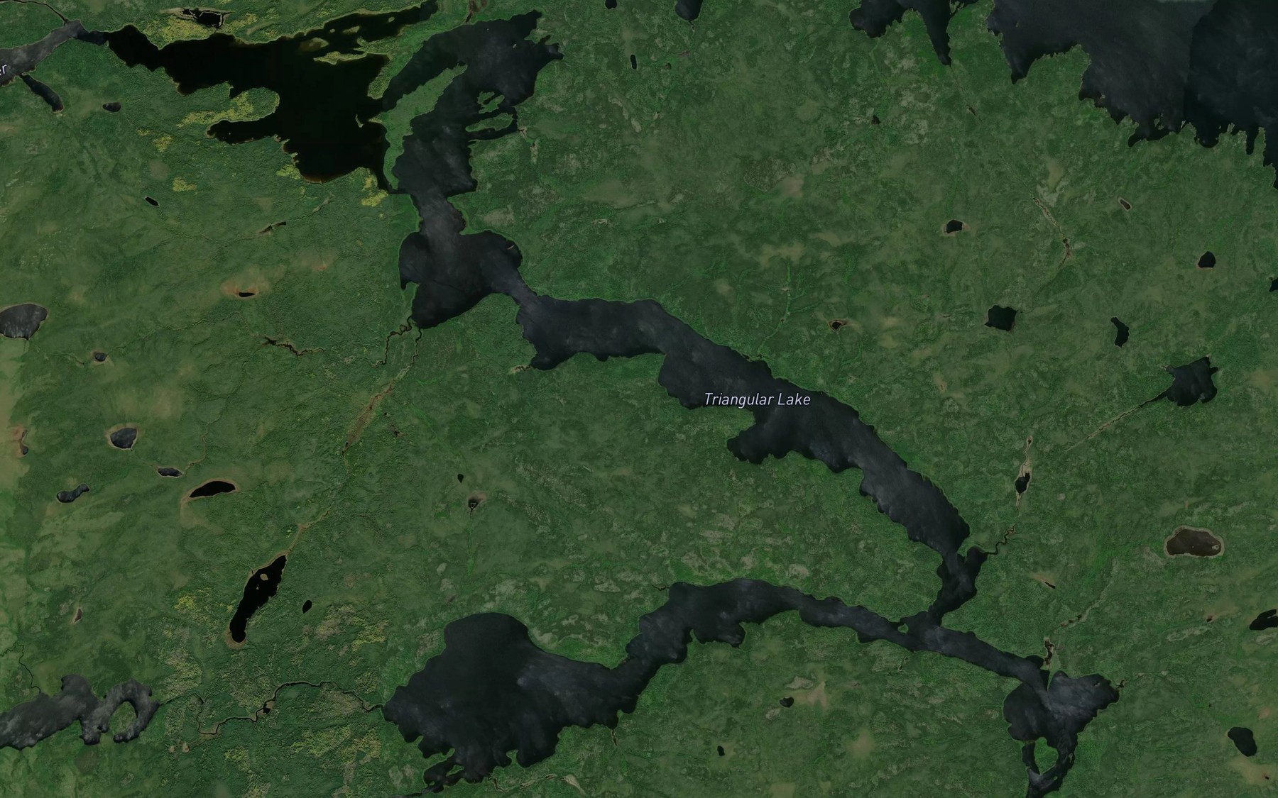 Satellite map of the Triangular Lake