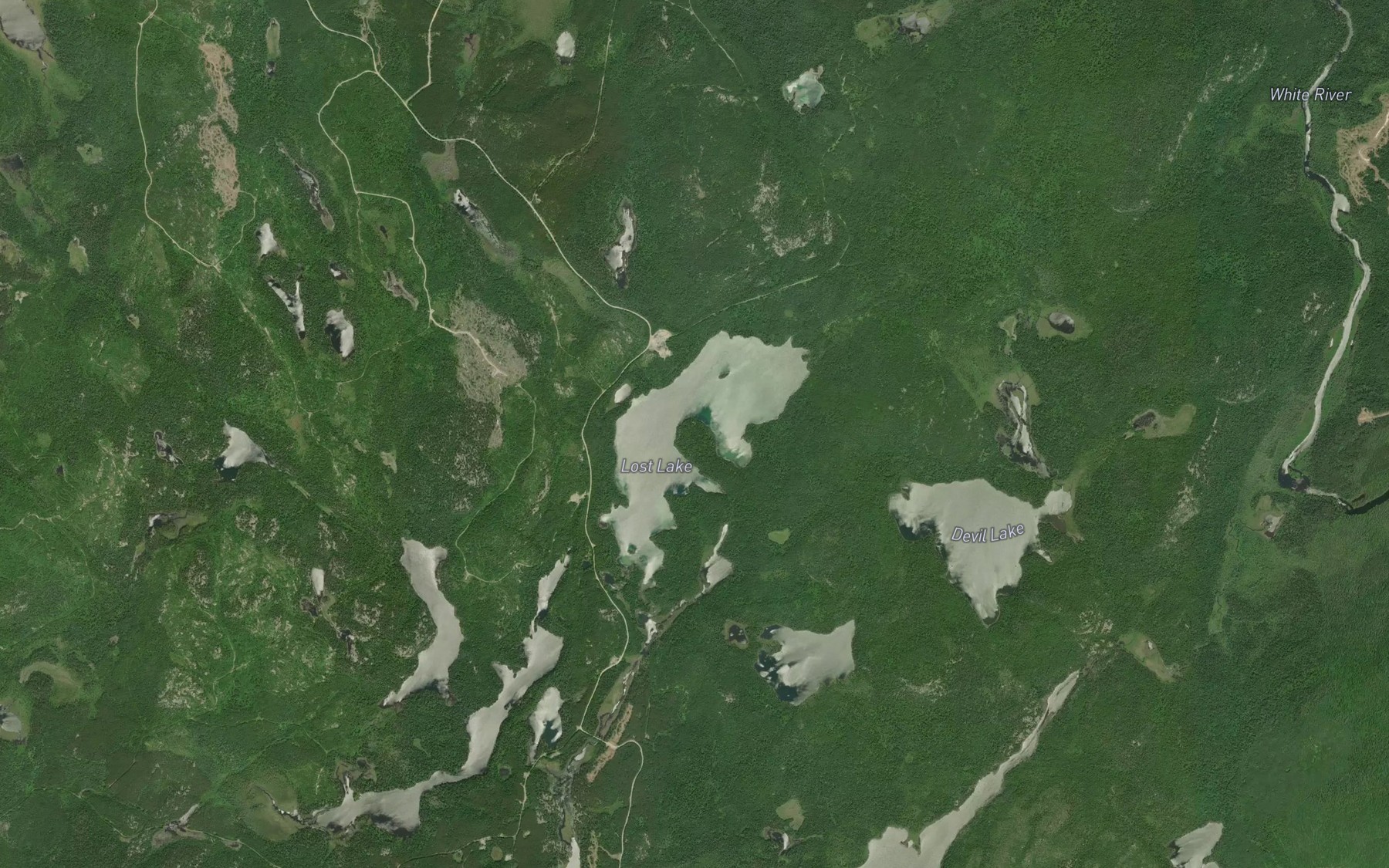 Satellite map of the Lost Lake